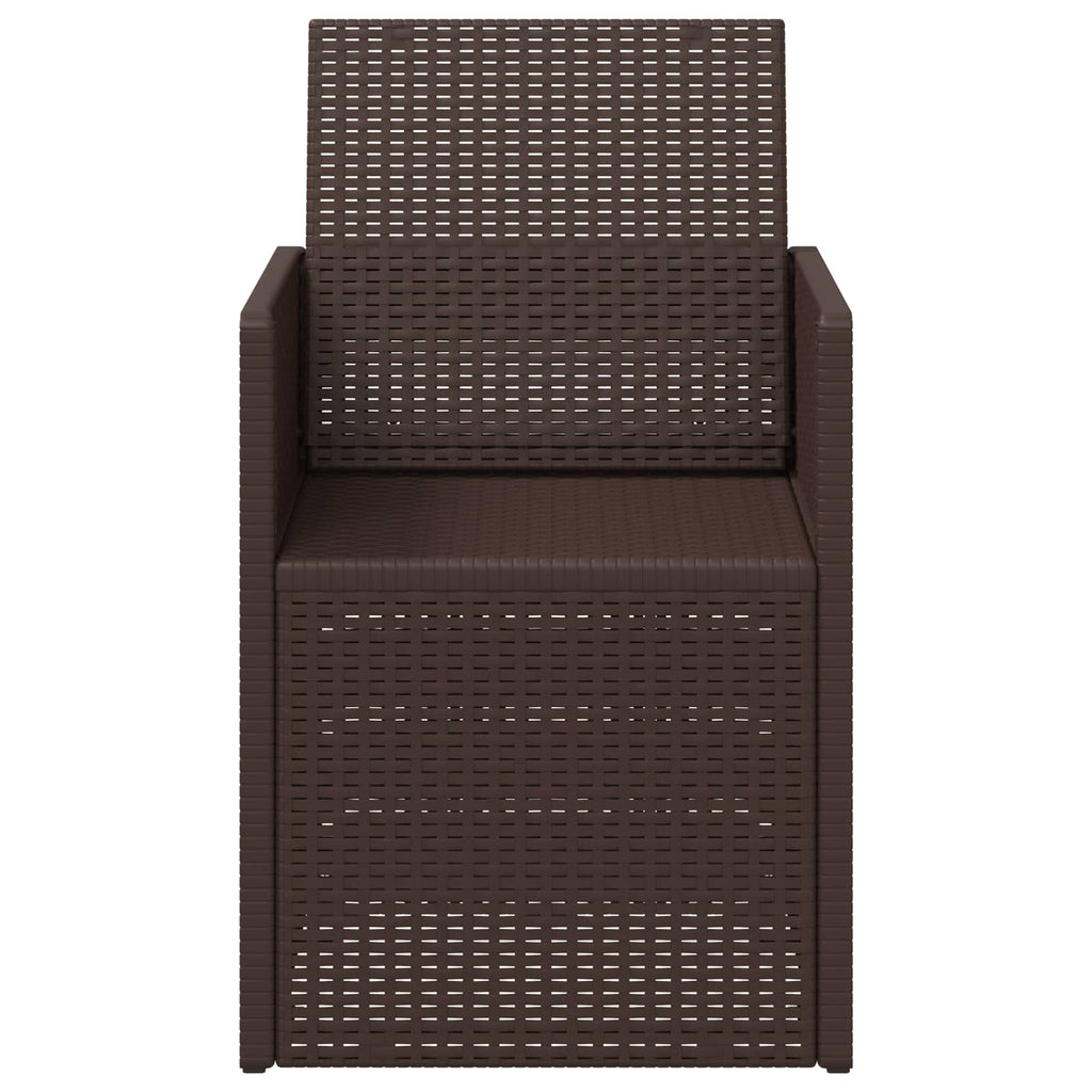 vidaXL Krzesła do ogrodu 2 pcs brązowy PP