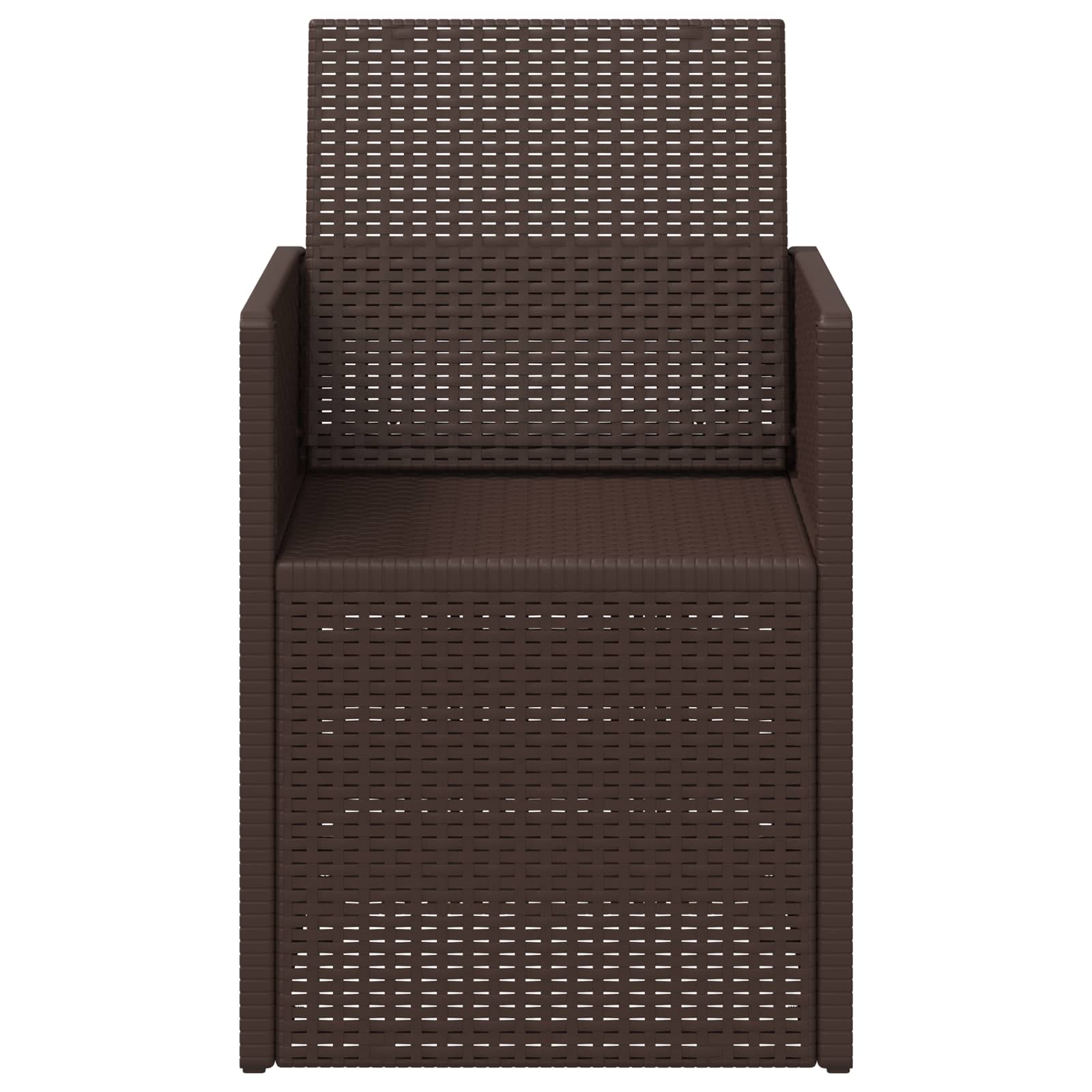 vidaXL Krzesła do ogrodu 2 pcs brązowy PP