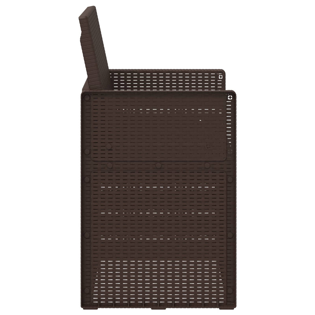 vidaXL Krzesła do ogrodu 2 pcs brązowy PP