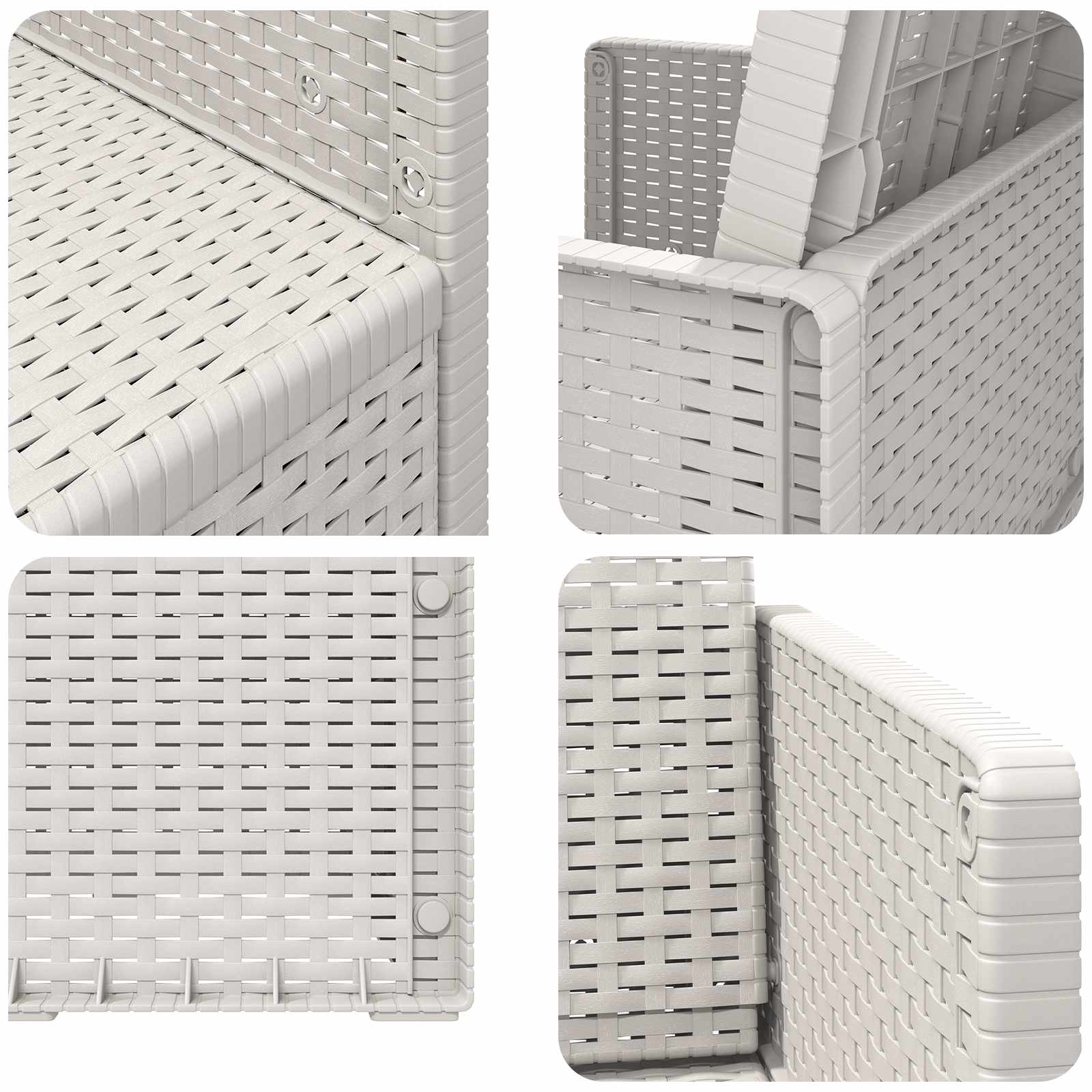 vidaXL Krzesła do ogrodu 2 pcs Biały PP
