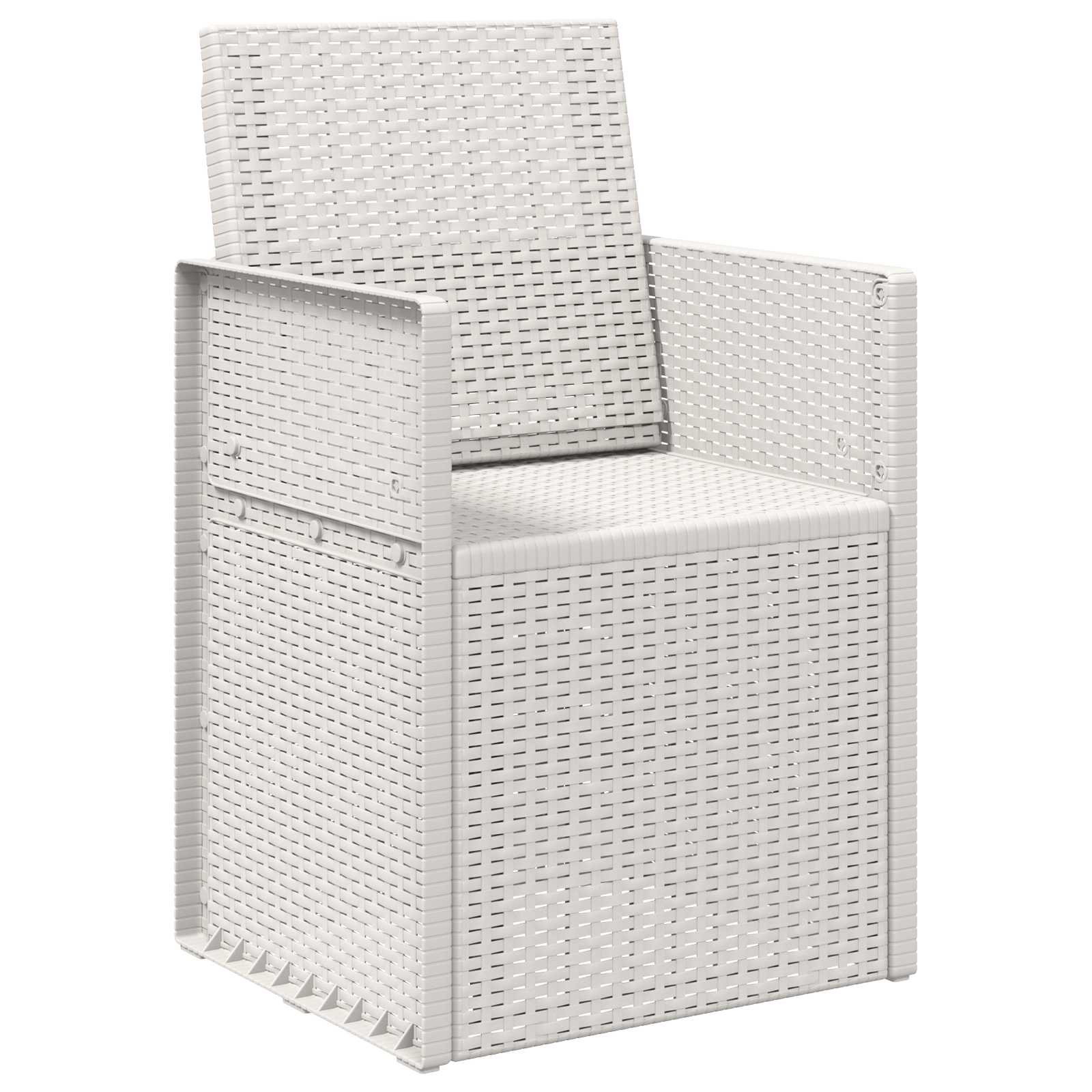 vidaXL Krzesła do ogrodu 2 pcs Biały PP