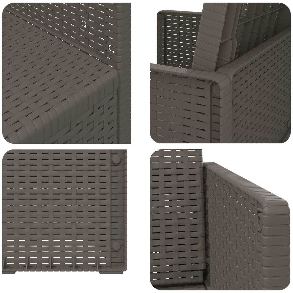 vidaXL Krzesła do ogrodu 2 pcs jasnoszary PP