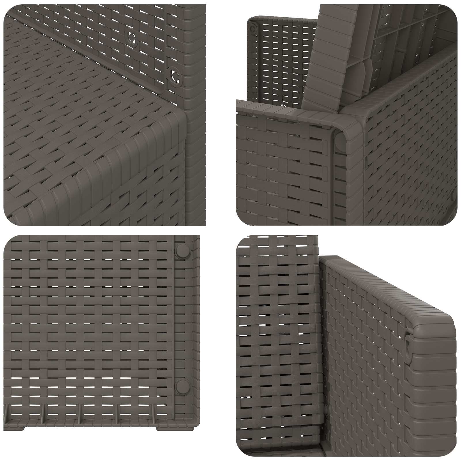 vidaXL Krzesła do ogrodu 2 pcs jasnoszary PP