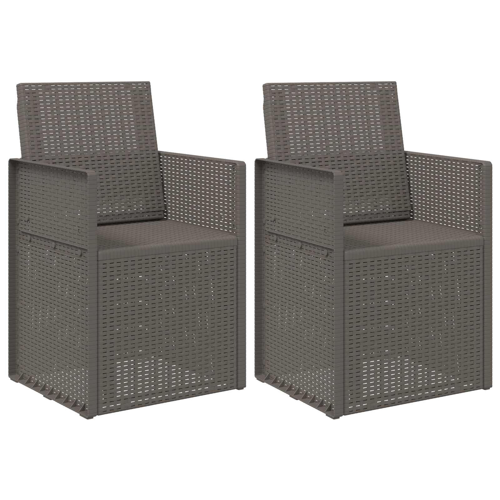 vidaXL Krzesła do ogrodu 2 pcs jasnoszary PP