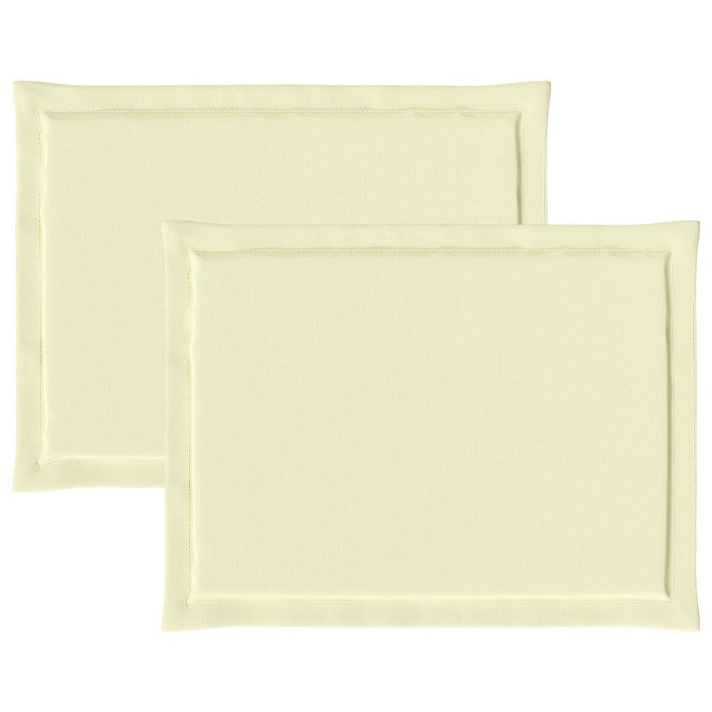 vidaXL Poduszki na siedziska 2 pcs Kremowy 47 x 36 x 2 cm Poliester