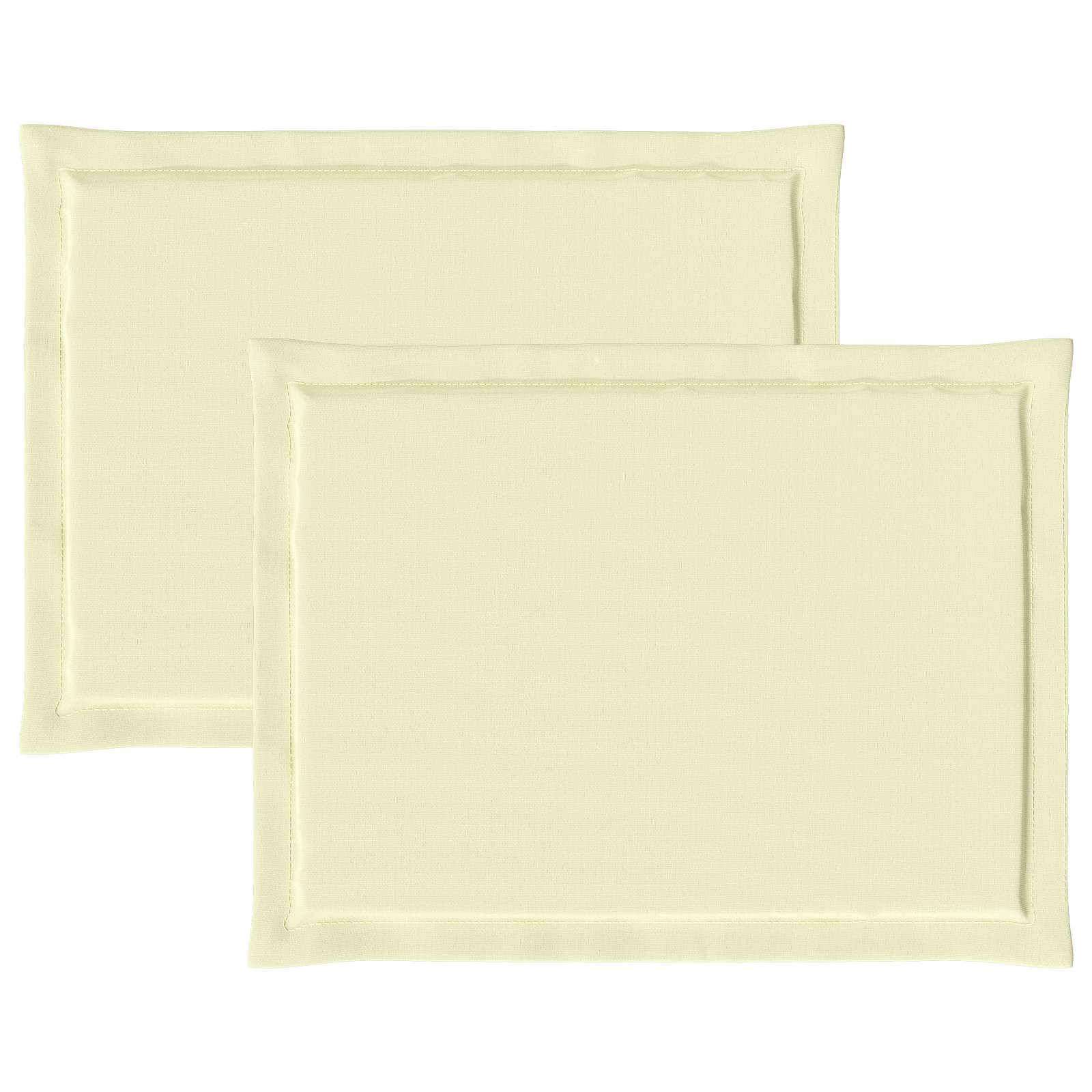 vidaXL Poduszki na siedziska 2 pcs Kremowy 47 x 36 x 2 cm Poliester