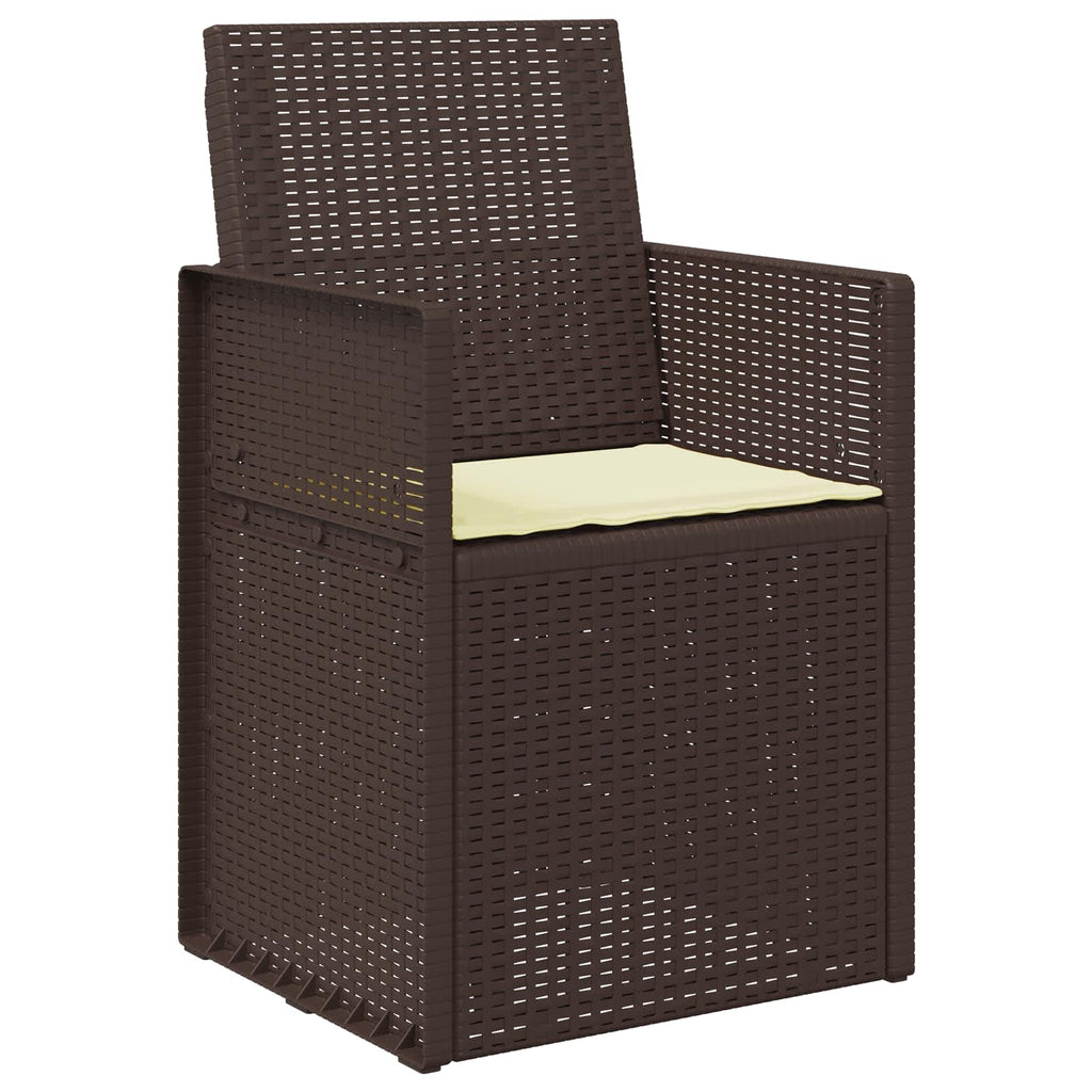 vidaXL Poduszki na siedziska 2 pcs Kremowy 47 x 36 x 2 cm Poliester