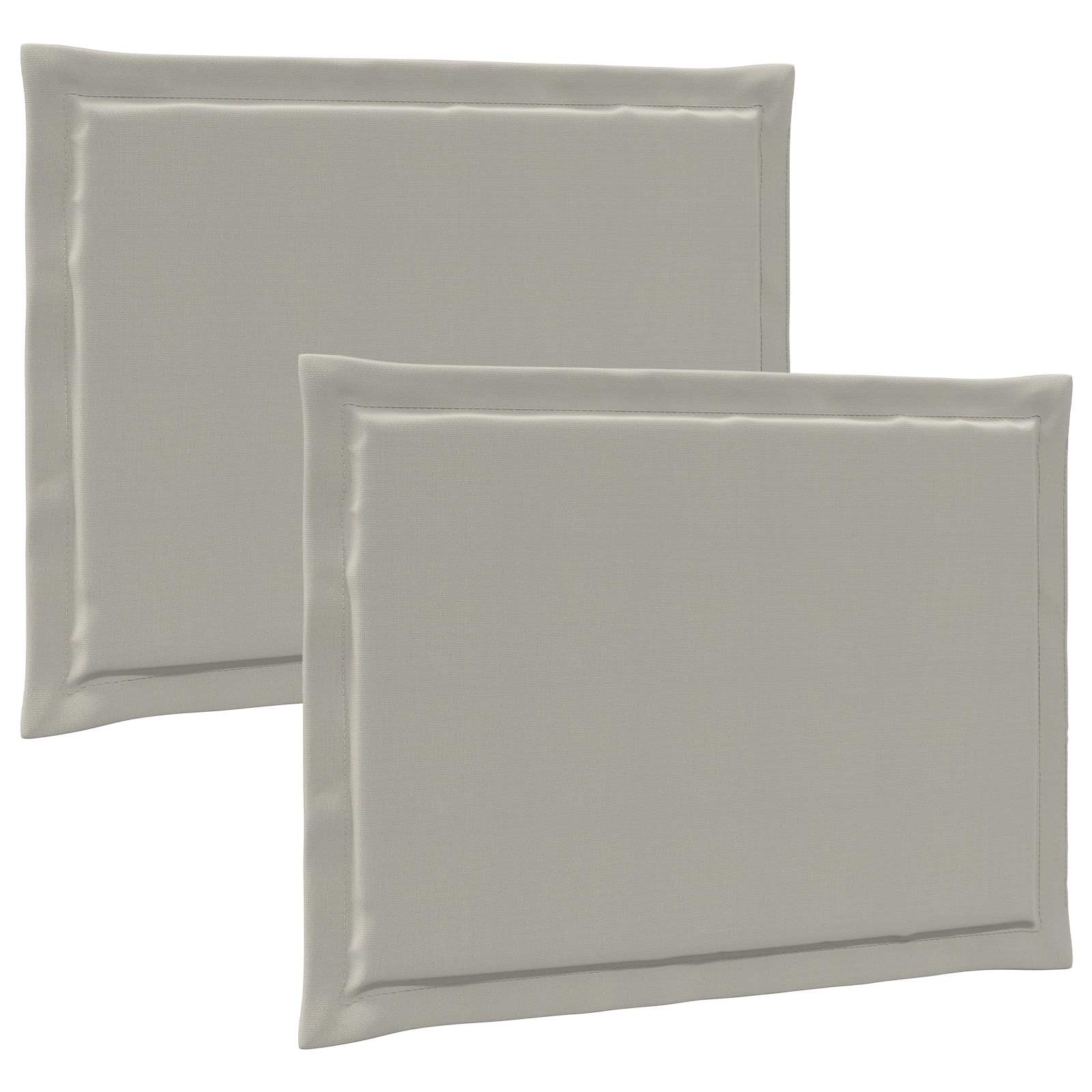 vidaXL Poduszki na siedziska 2 pcs jasnoszary 47 x 36 x 2 cm Poliester