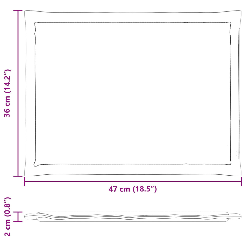 vidaXL Poduszki na siedziska 2 pcs jasnoszary 47 x 36 x 2 cm Poliester
