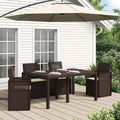 vidaXL Poduszki na siedziska 4 pcs kremowy 47 x 36 x 2 cm Poliester