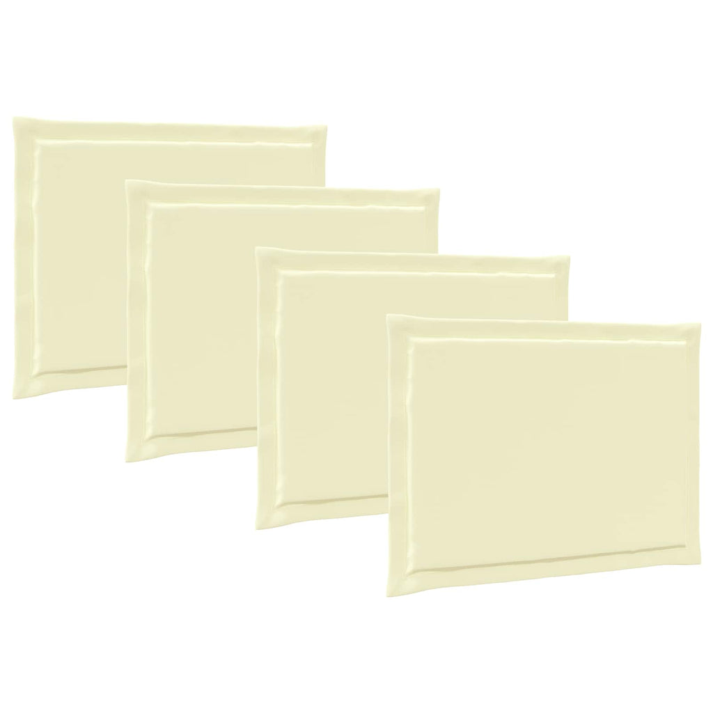 vidaXL Poduszki na siedziska 4 pcs kremowy 47 x 36 x 2 cm Poliester