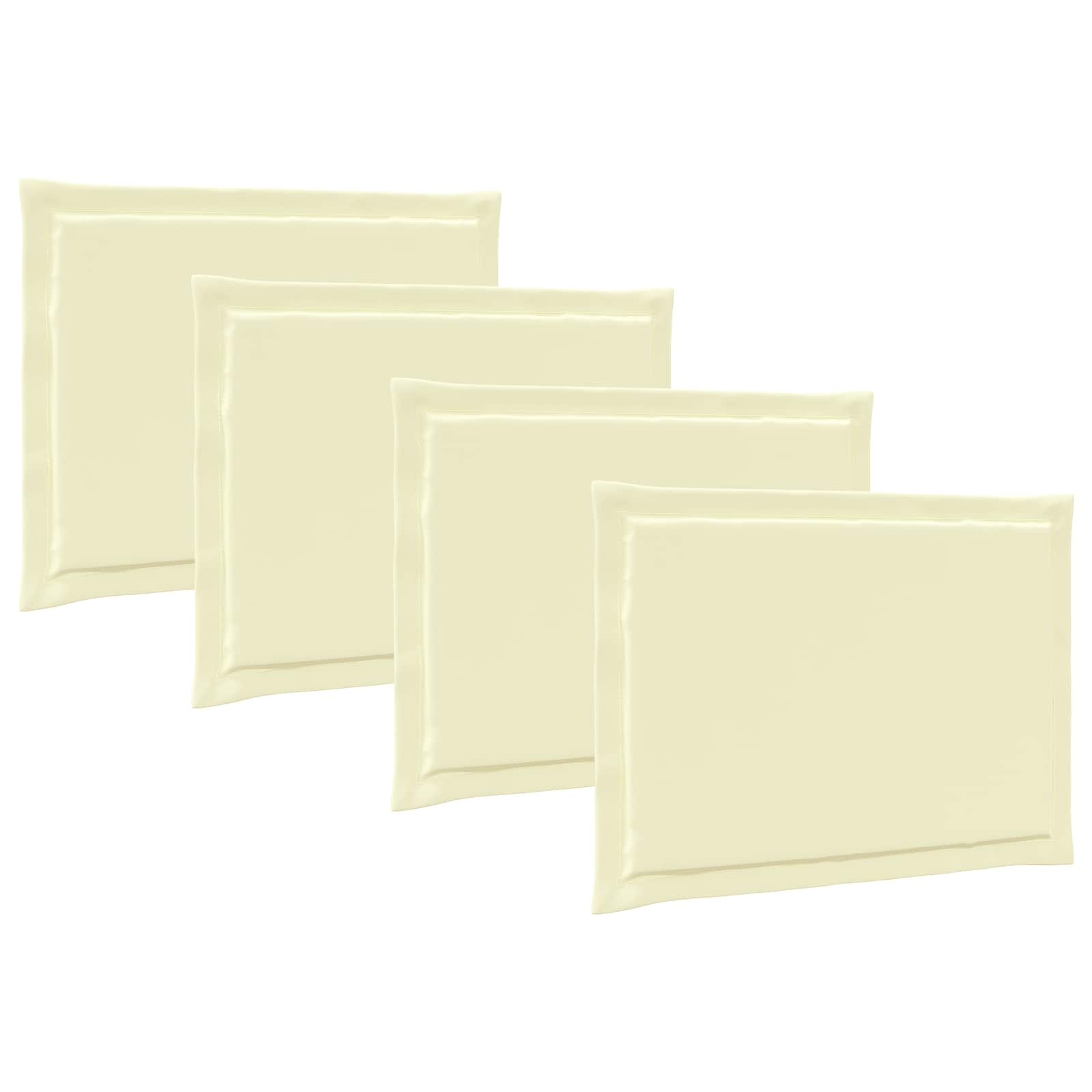 vidaXL Poduszki na siedziska 4 pcs kremowy 47 x 36 x 2 cm Poliester