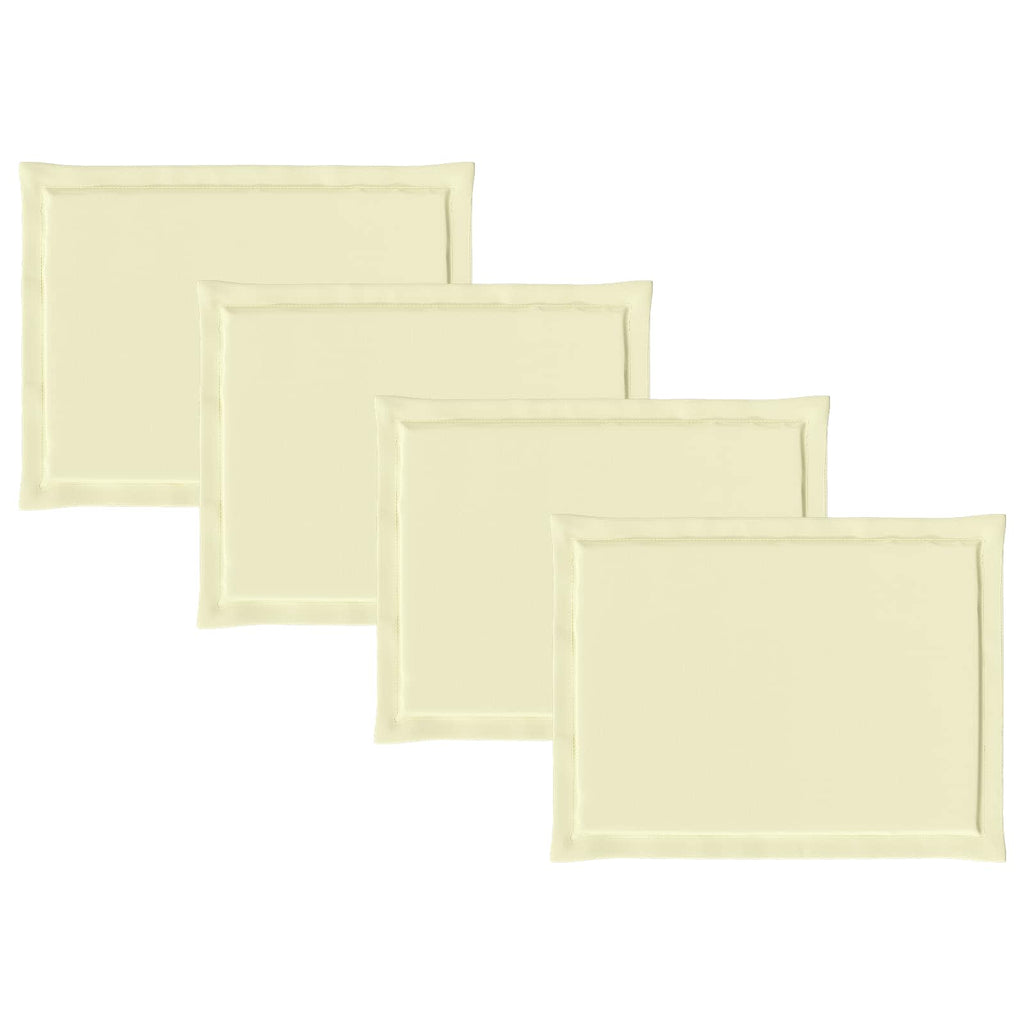 vidaXL Poduszki na siedziska 4 pcs kremowy 47 x 36 x 2 cm Poliester