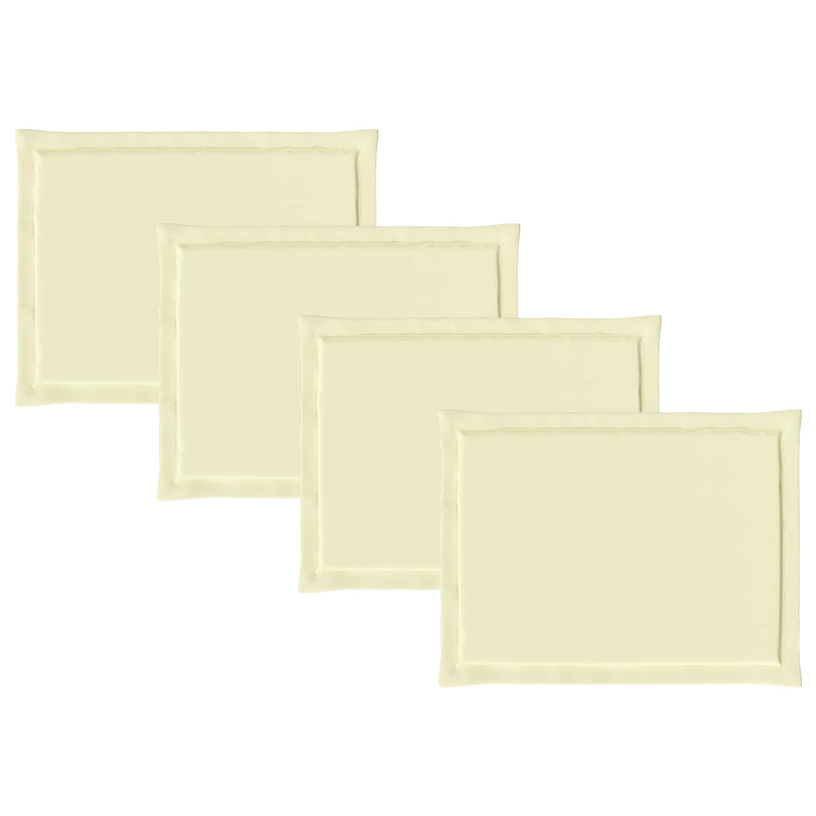 vidaXL Poduszki na siedziska 4 pcs kremowy 47 x 36 x 2 cm Poliester