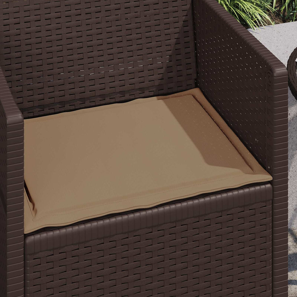 vidaXL Poduszki na siedziska 4 pcs Ciemnoszary 47 x 36 x 2 cm