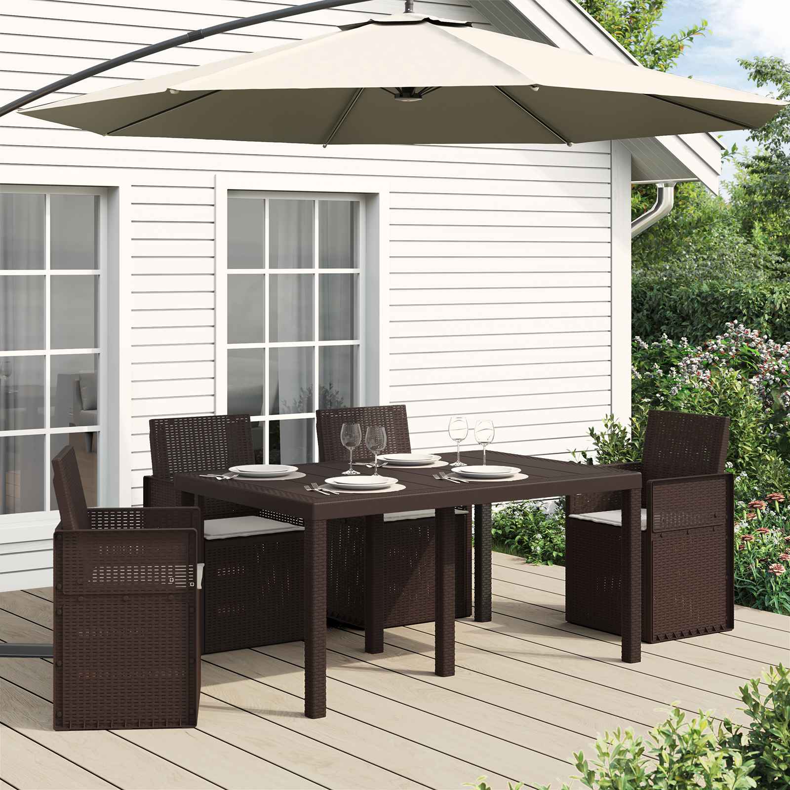 vidaXL Poduszki na siedziska 4 pcs jasnoszary 47 x 36 x 2 cm Poliester