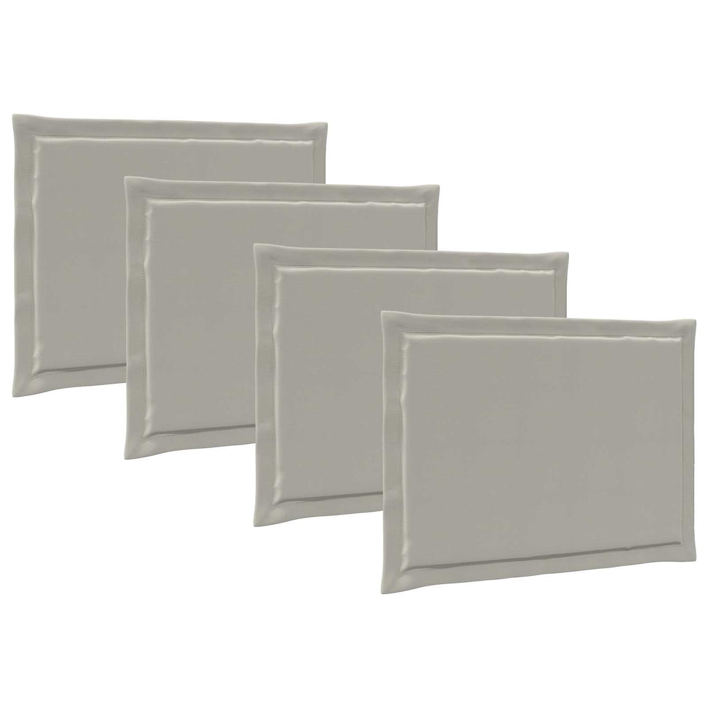vidaXL Poduszki na siedziska 4 pcs jasnoszary 47 x 36 x 2 cm Poliester