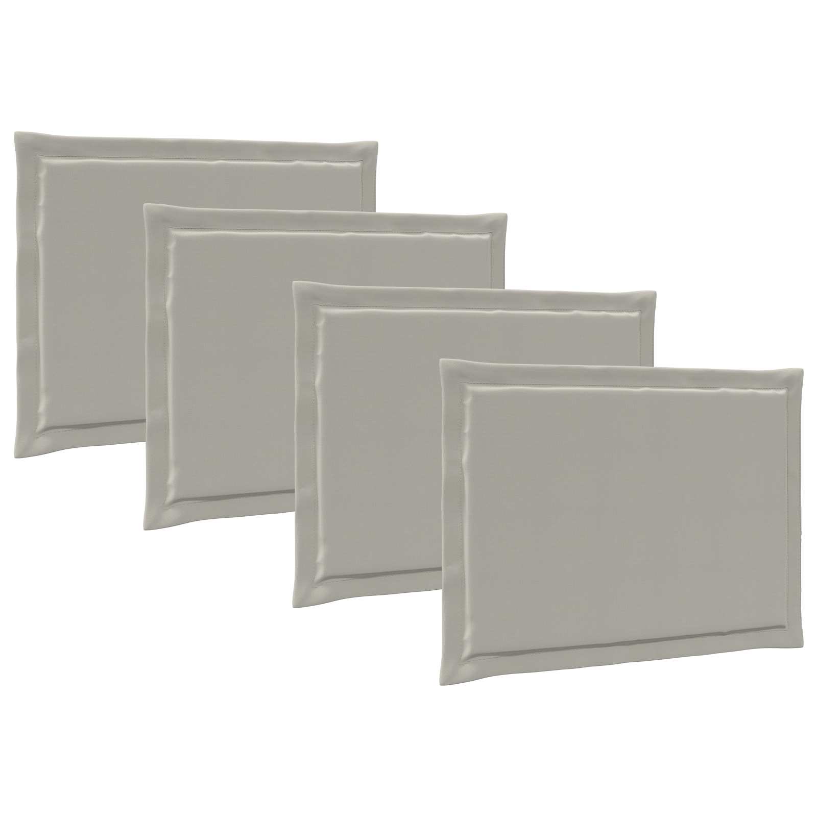 vidaXL Poduszki na siedziska 4 pcs jasnoszary 47 x 36 x 2 cm Poliester