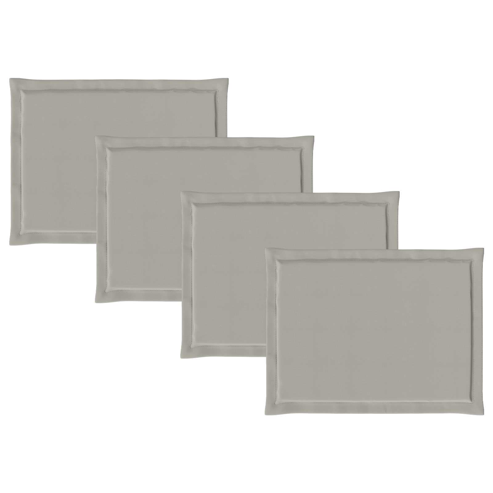 vidaXL Poduszki na siedziska 4 pcs jasnoszary 47 x 36 x 2 cm Poliester