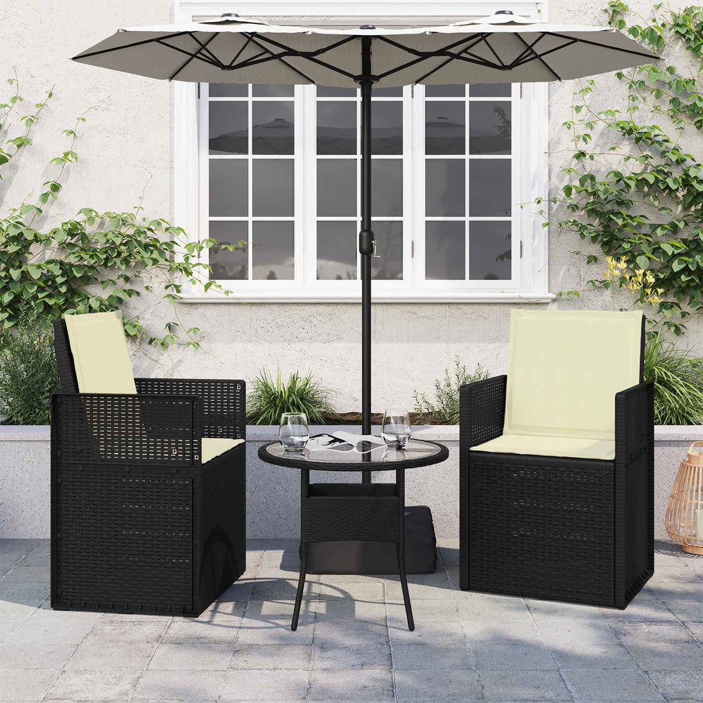 vidaXL Poduszki na Siedzisko i Oparcie 2 pcs kremowy 47 x 45 x 2 cm