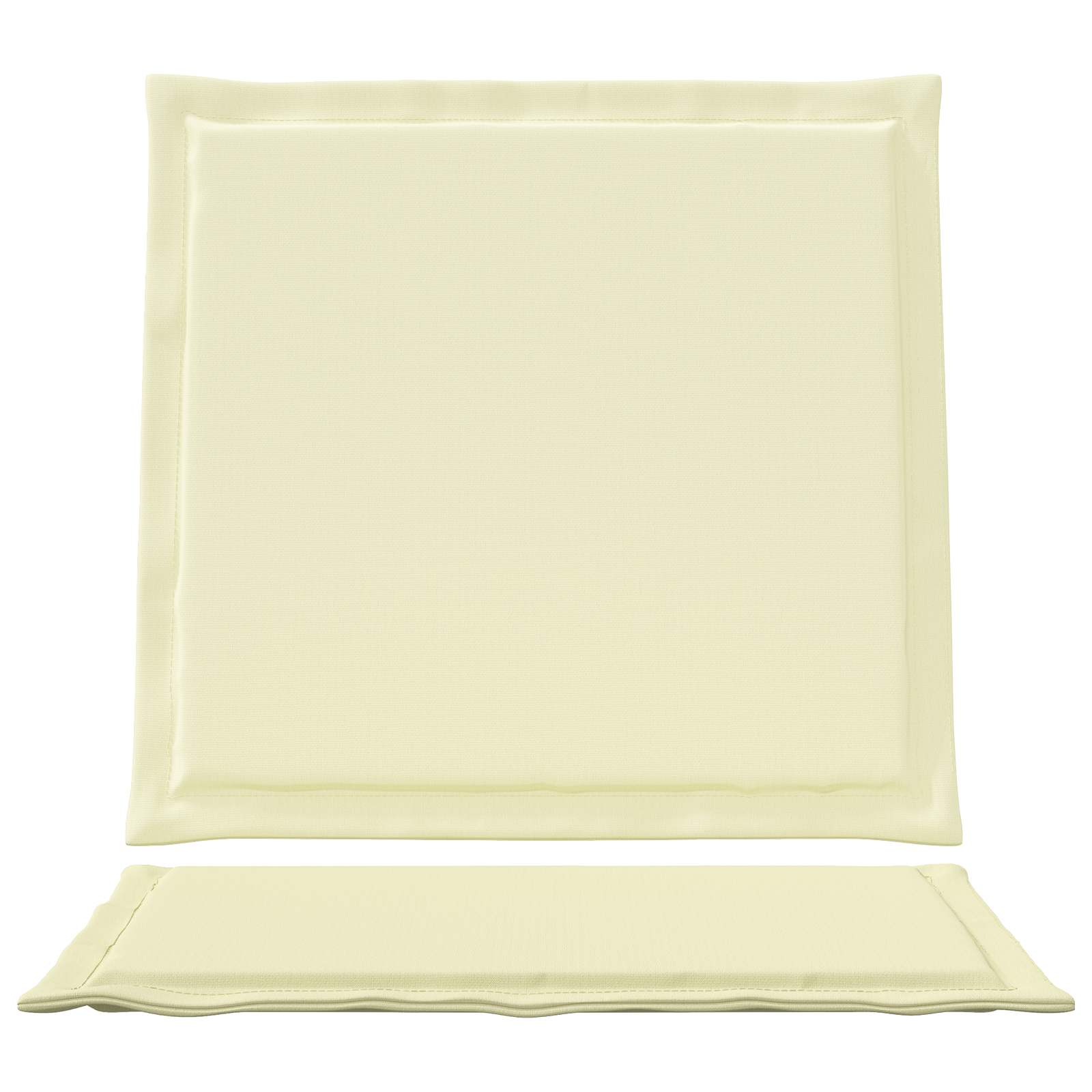 vidaXL Poduszki na Siedzisko i Oparcie 2 pcs kremowy 47 x 45 x 2 cm