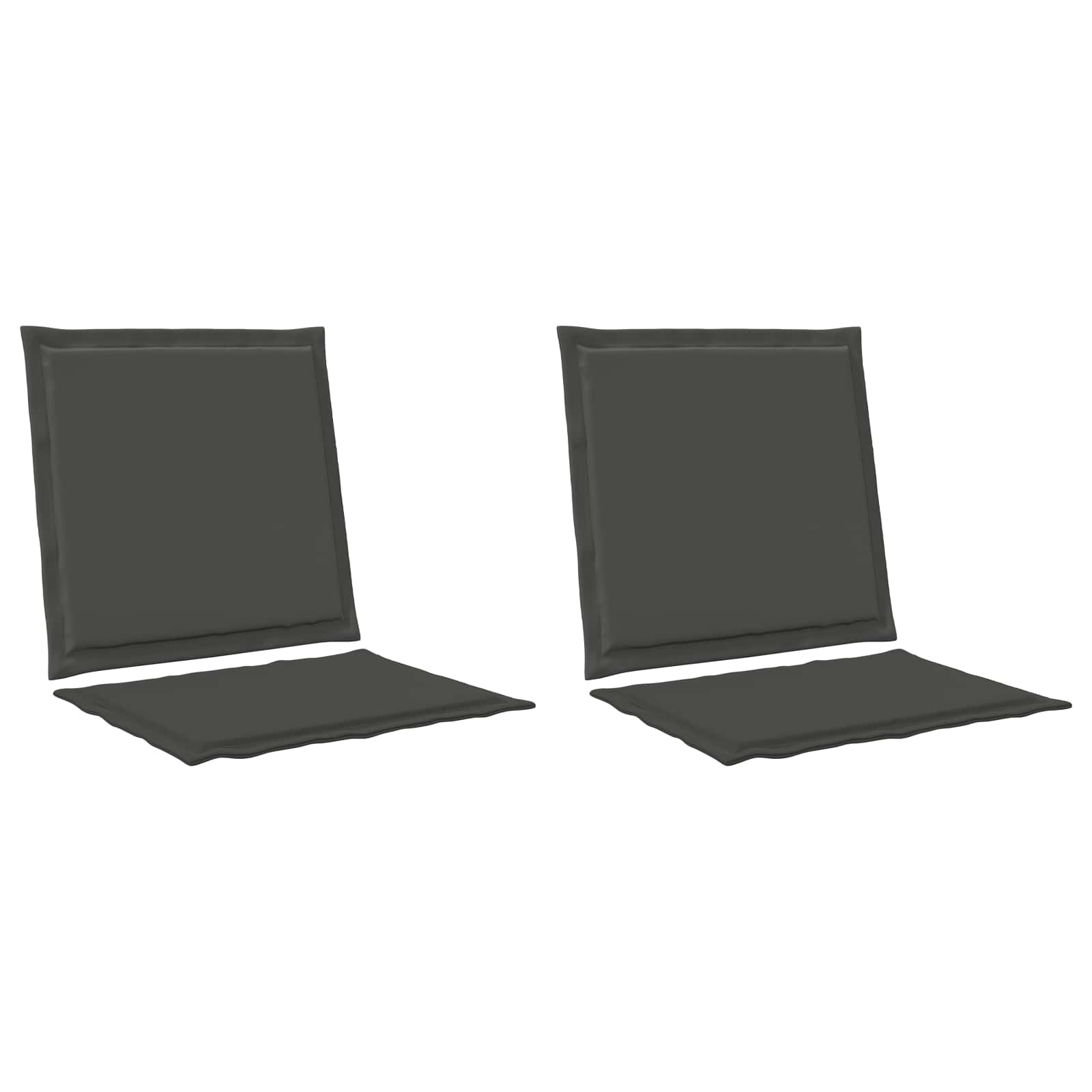 vidaXL Poduszki na Siedzisko i Oparcie 2 pcs antracytowy
