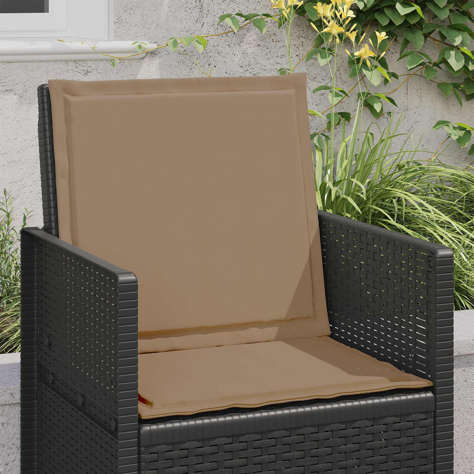 vidaXL Poduszki na Siedzisko i Oparcie 2 pcs Ciemnoszary