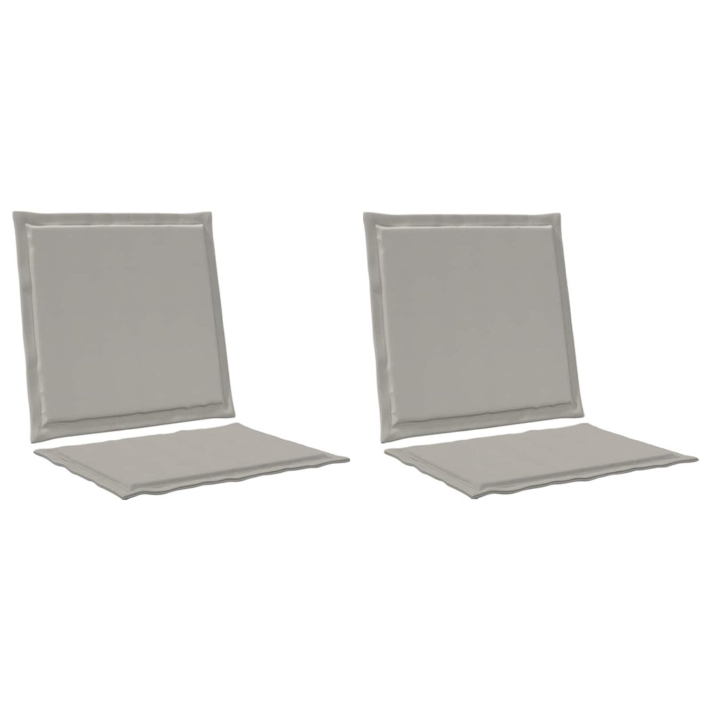 vidaXL Poduszki na Siedzisko i Oparcie 2 pcs jasnoszary 47 x 45 x 2 cm