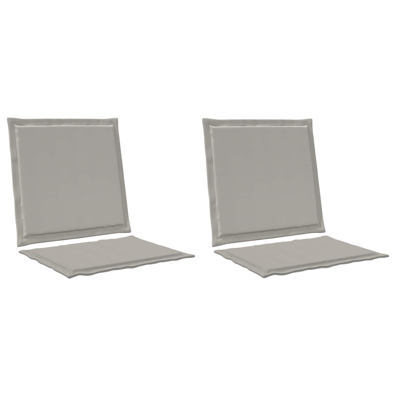 vidaXL Poduszki na Siedzisko i Oparcie 2 pcs jasnoszary 47 x 45 x 2 cm