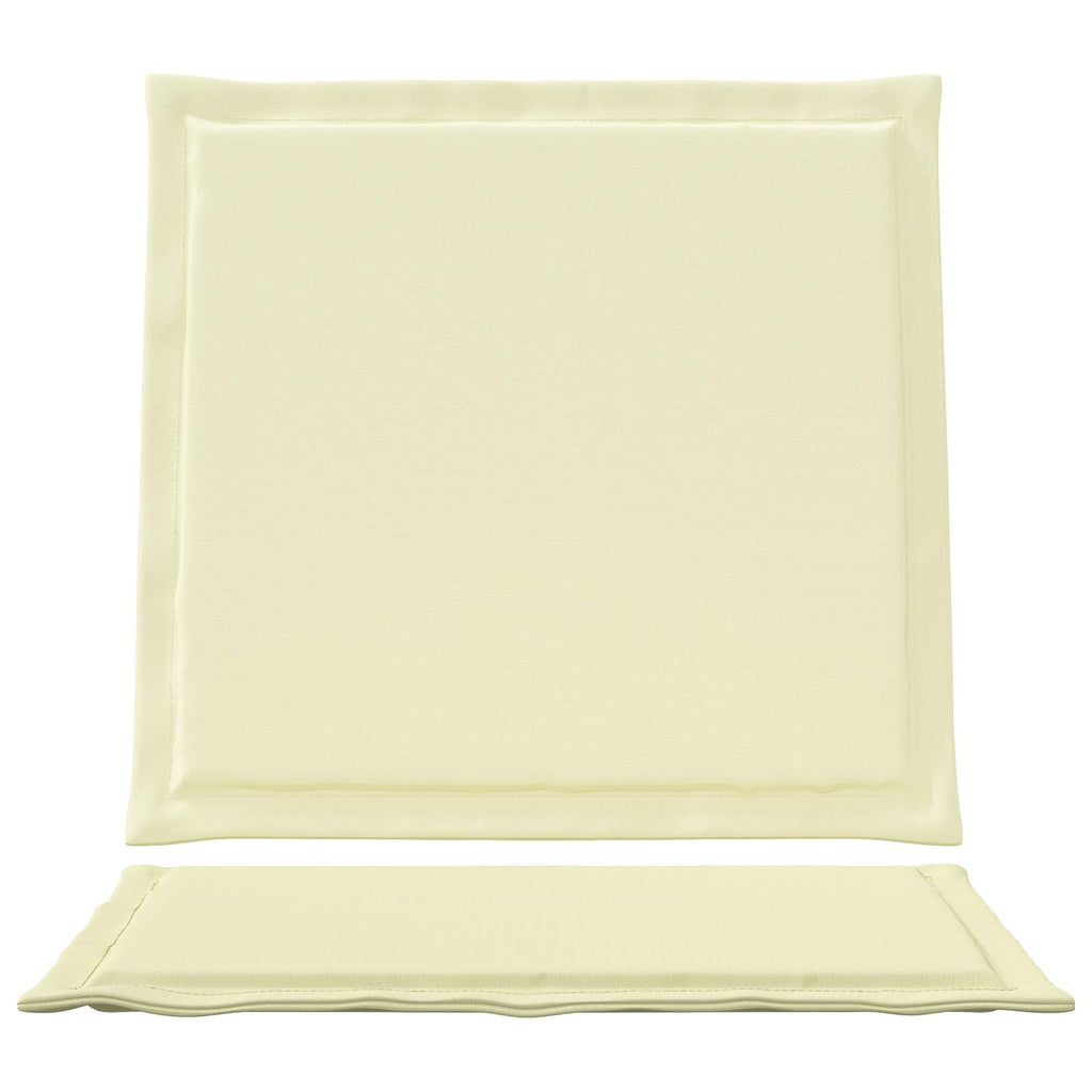vidaXL Poduszki na Siedzisko i Oparcie 4 pcs kremowy 47 x 45 x 2 cm