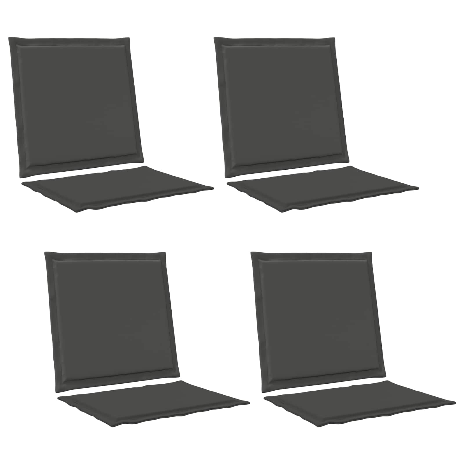 vidaXL Poduszki na Siedzisko i Oparcie 4 pcs antracytowy