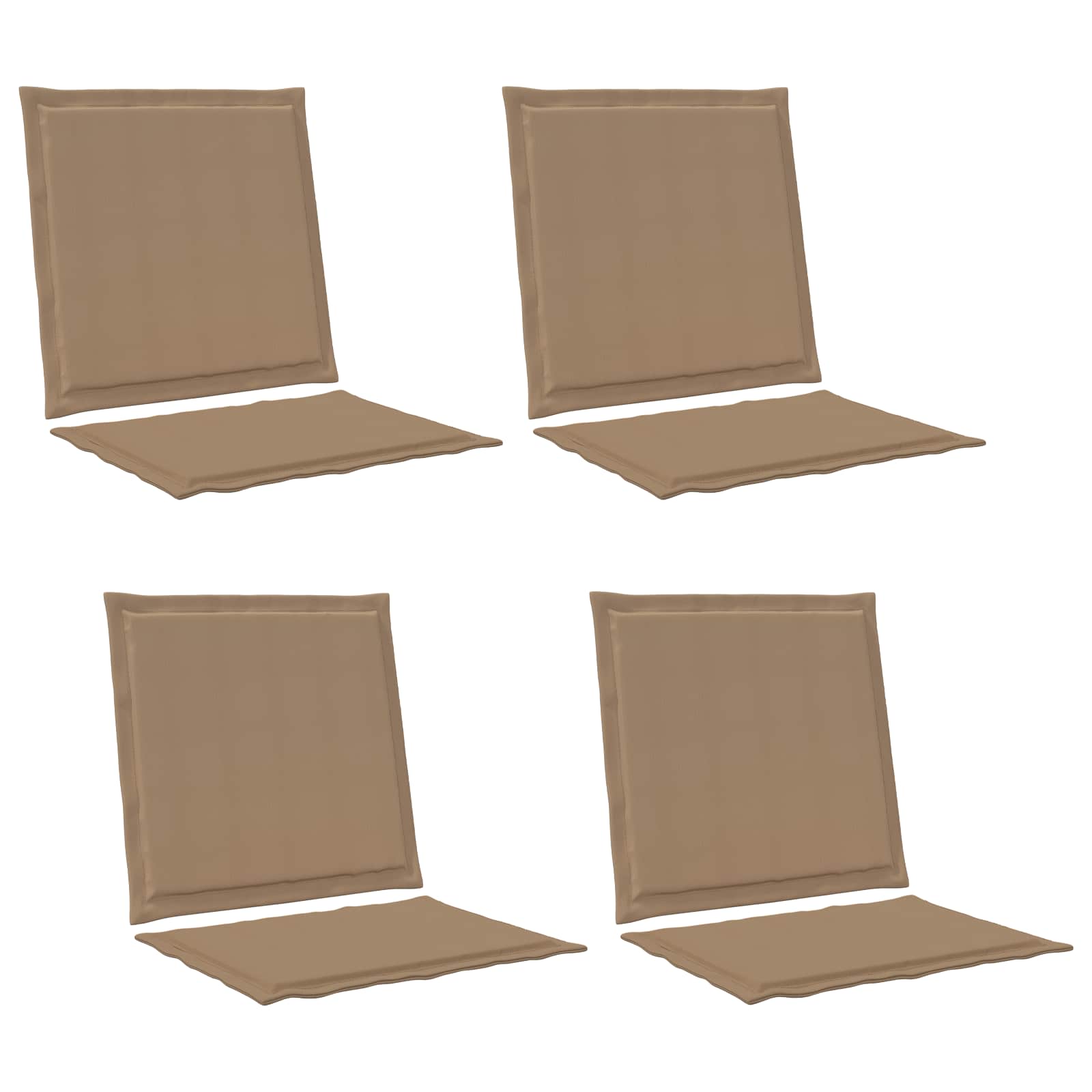 vidaXL Poduszki na Siedzisko i Oparcie 4 pcs Ciemnoszary