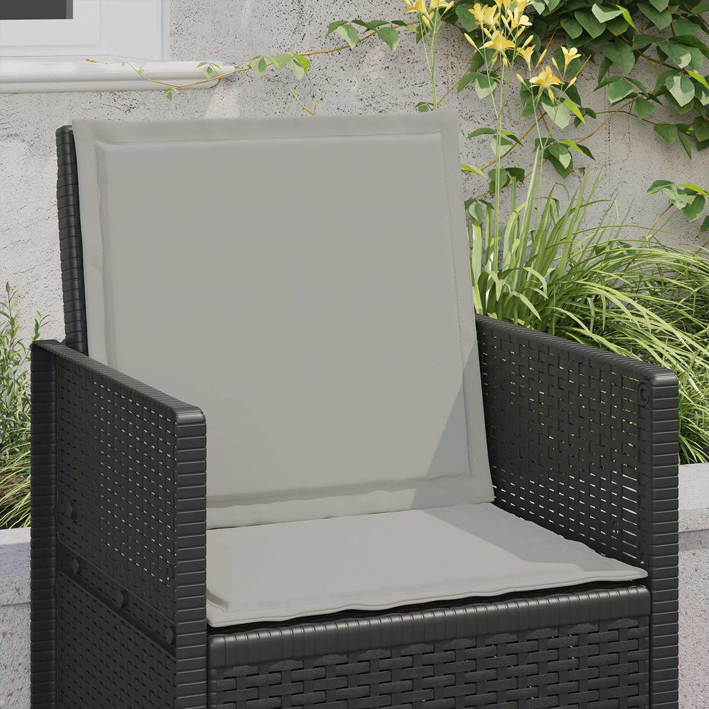 vidaXL Poduszki na Siedzisko i Oparcie 4 pcs jasnoszary 47 x 45 x 2 cm