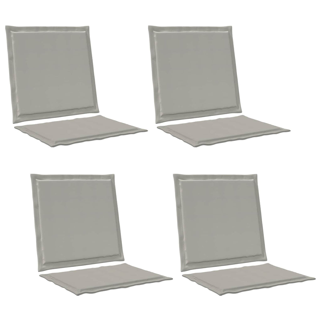 vidaXL Poduszki na Siedzisko i Oparcie 4 pcs jasnoszary 47 x 45 x 2 cm