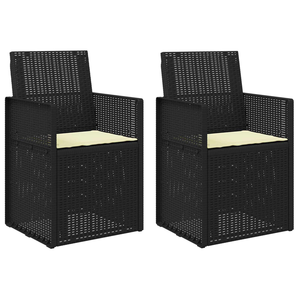 vidaXL Krzesła do ogrodu 2 pcs Antracyt i kremowy PP