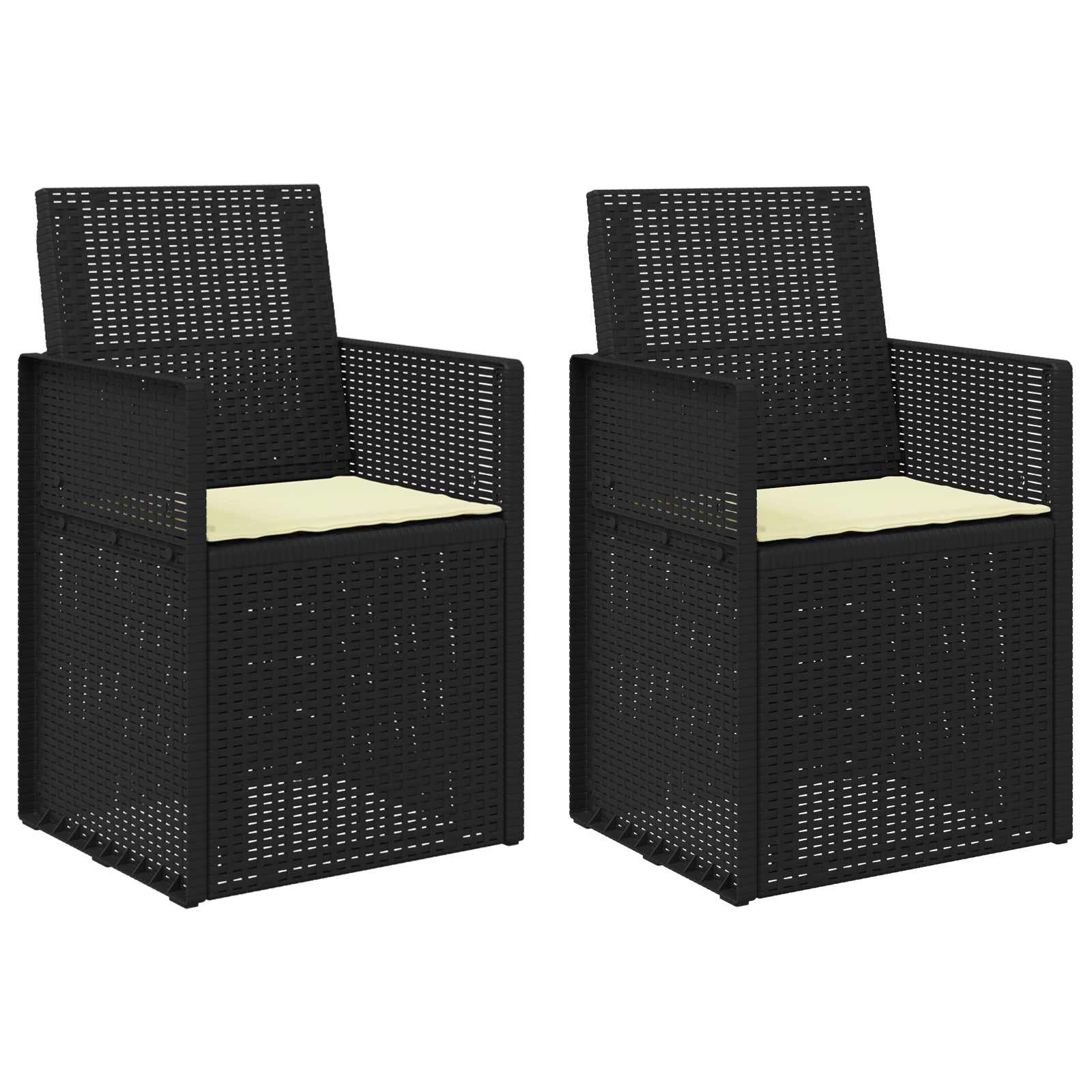 vidaXL Krzesła do ogrodu 2 pcs Antracyt i kremowy PP