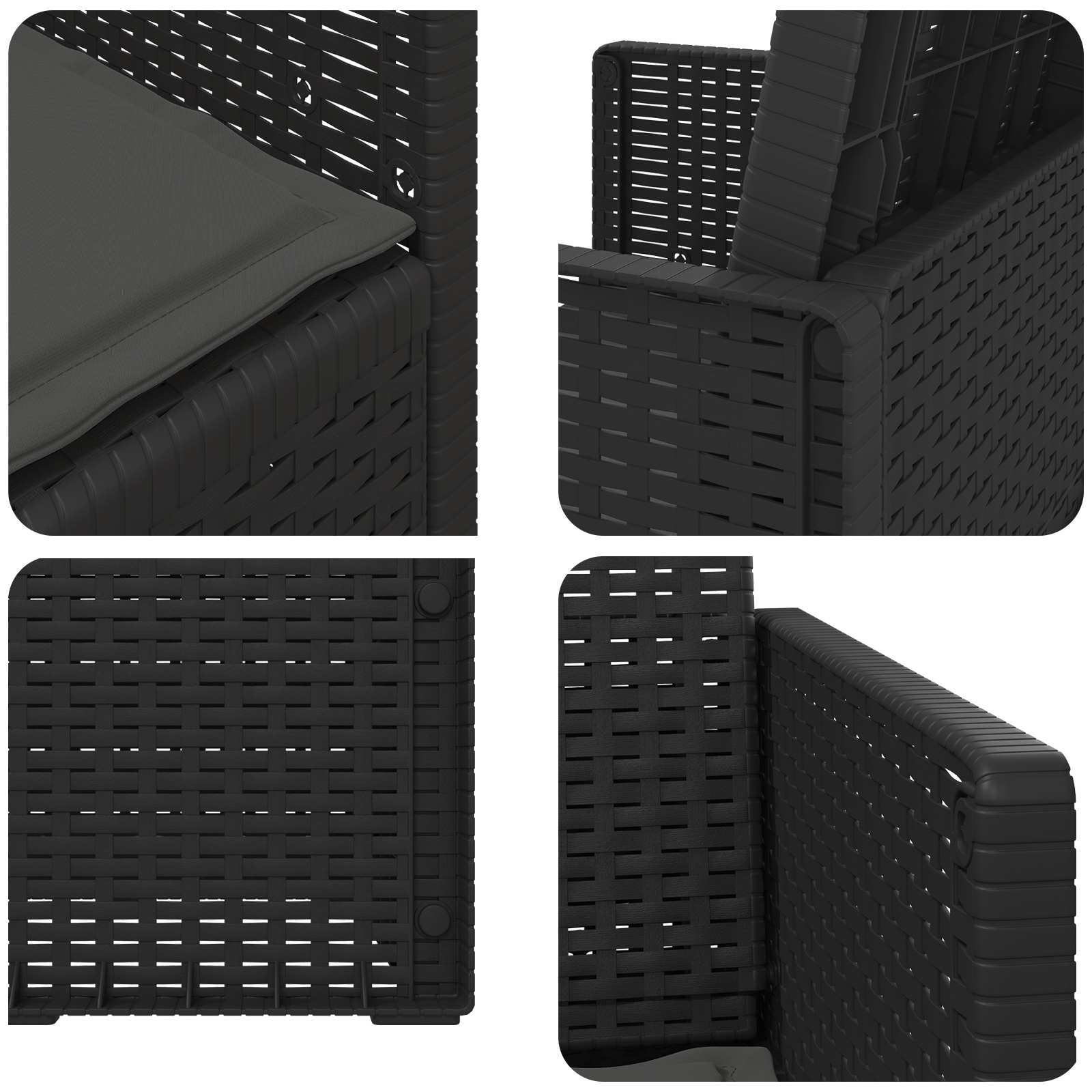 vidaXL Krzesła do ogrodu 2 pcs antracytowy PP