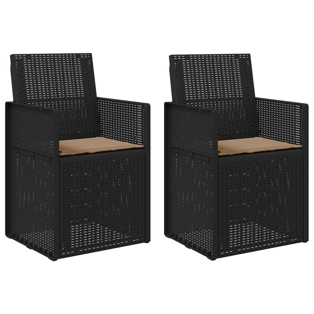 vidaXL Krzesła do ogrodu 2 pcs Antracyt i taupe PP