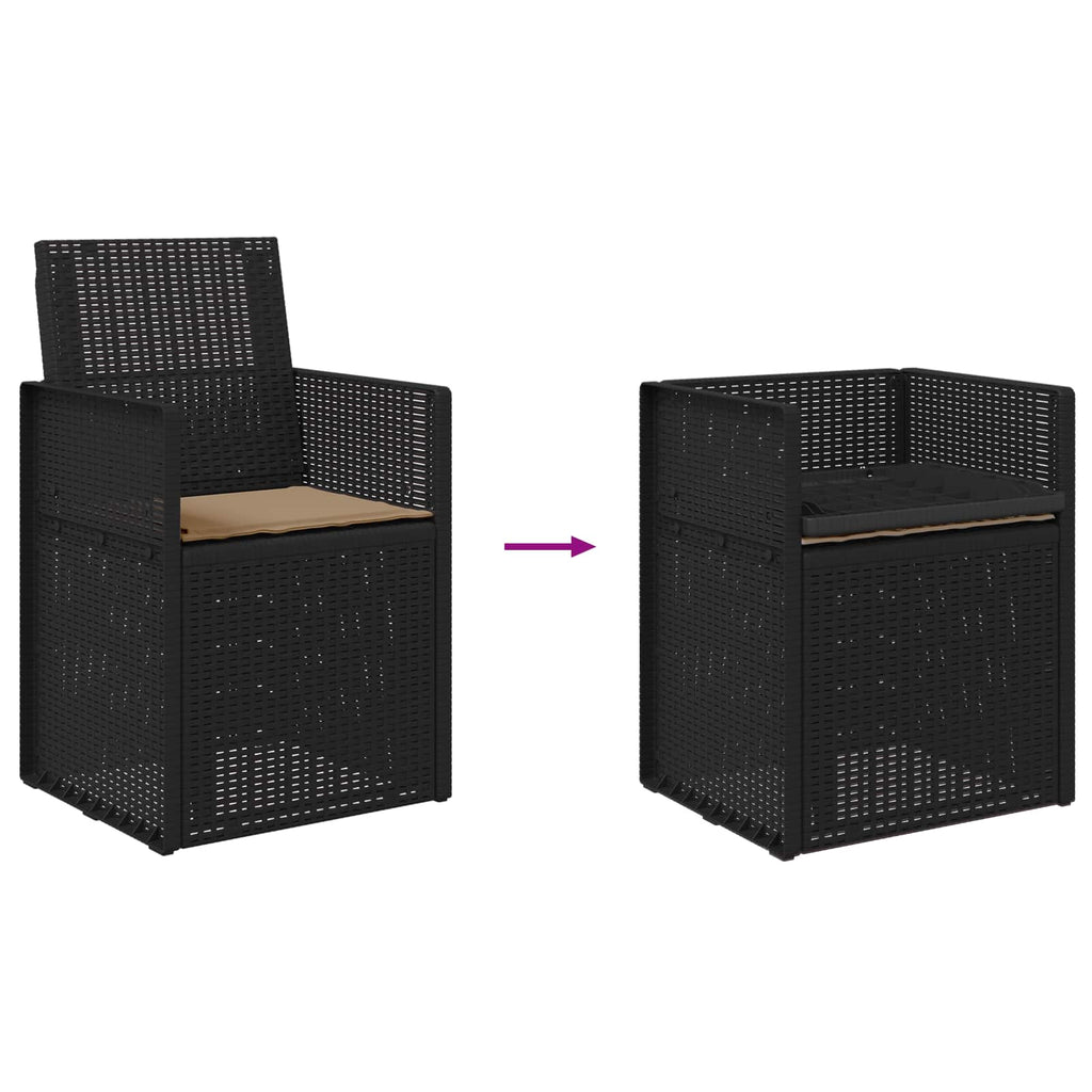 vidaXL Krzesła do ogrodu 2 pcs Antracyt i taupe PP