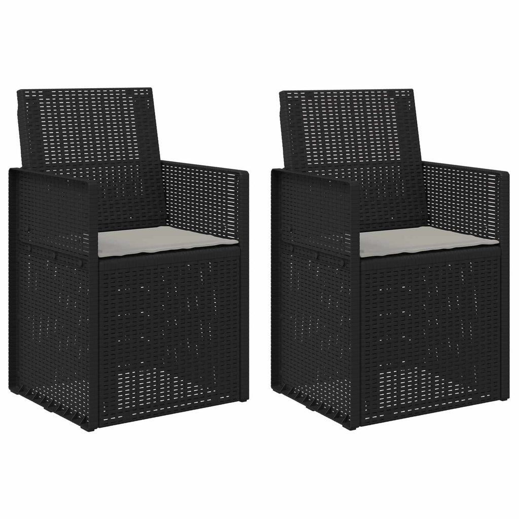 vidaXL Krzesła do ogrodu 2 pcs Antracytowy i Jasnoszary PP