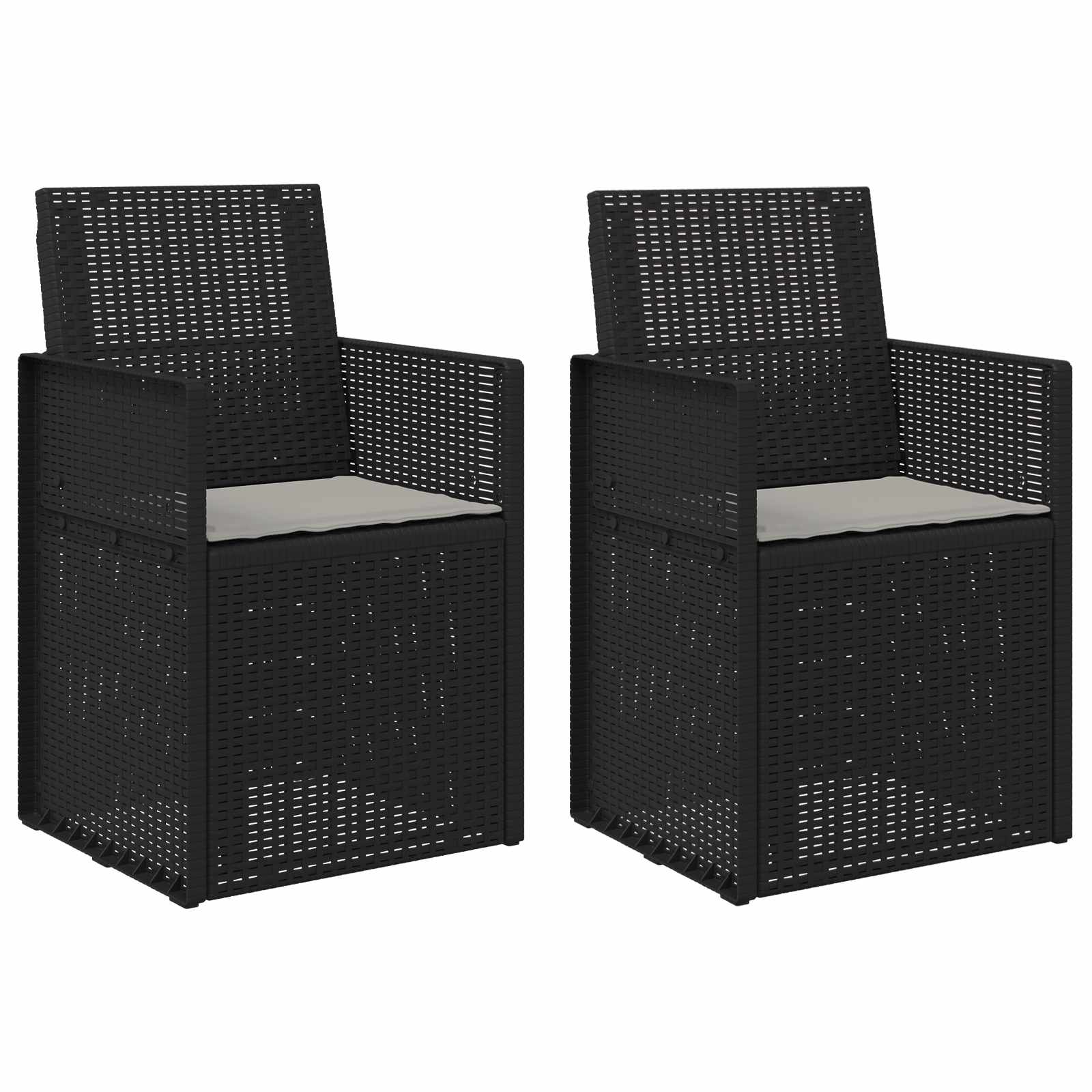 vidaXL Krzesła do ogrodu 2 pcs Antracytowy i Jasnoszary PP