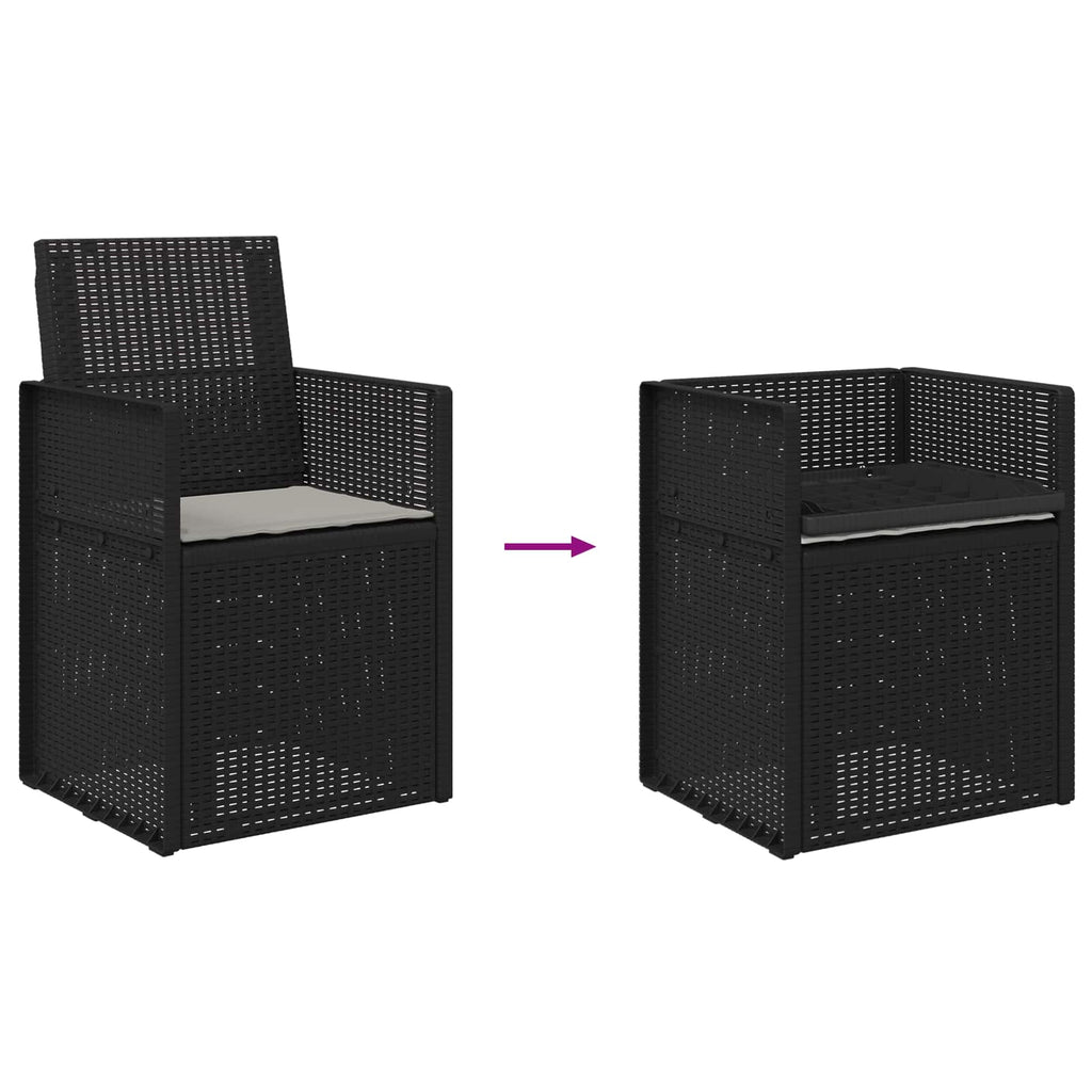 vidaXL Krzesła do ogrodu 2 pcs Antracytowy i Jasnoszary PP