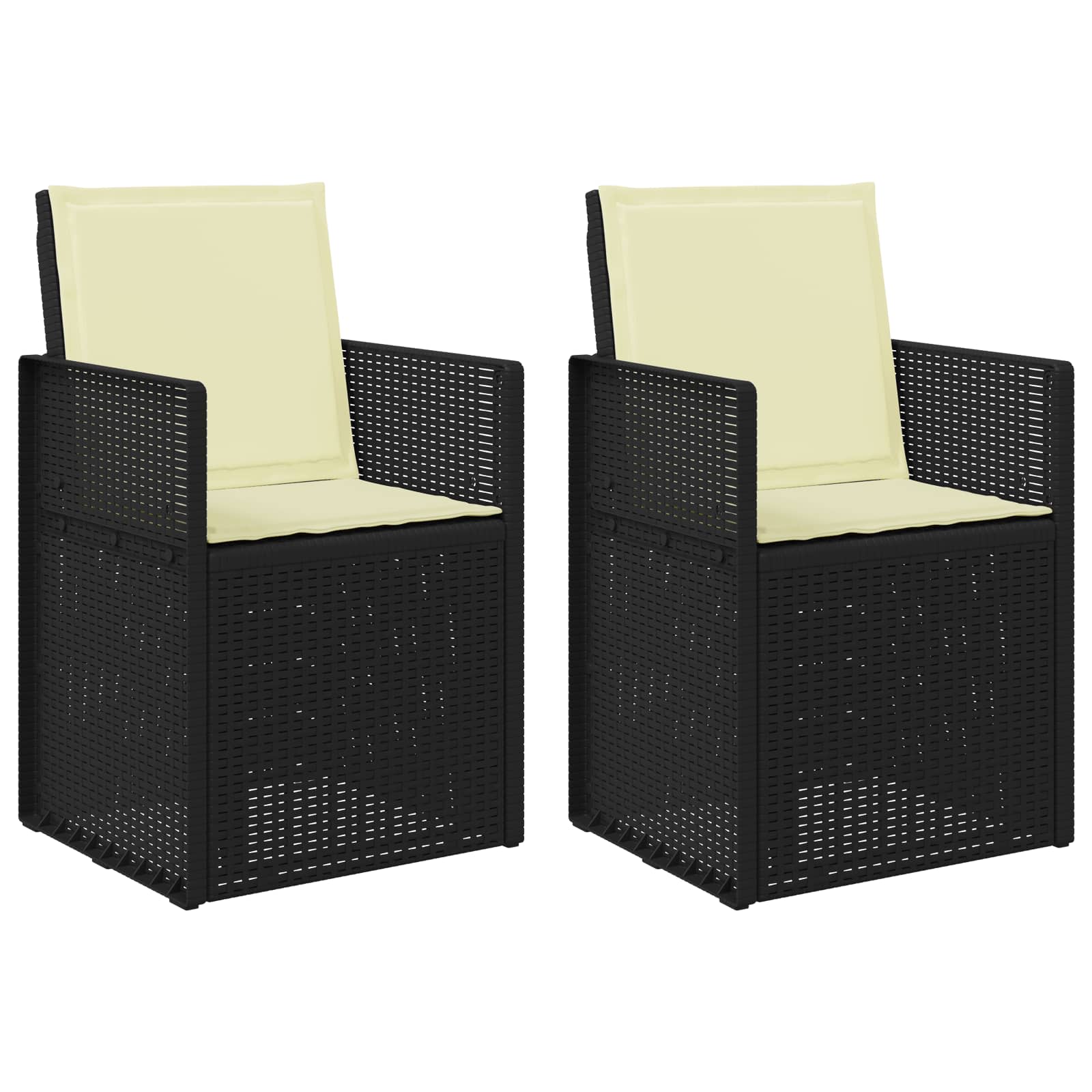 vidaXL Krzesła do ogrodu 2 pcs Antracyt i kremowy PP