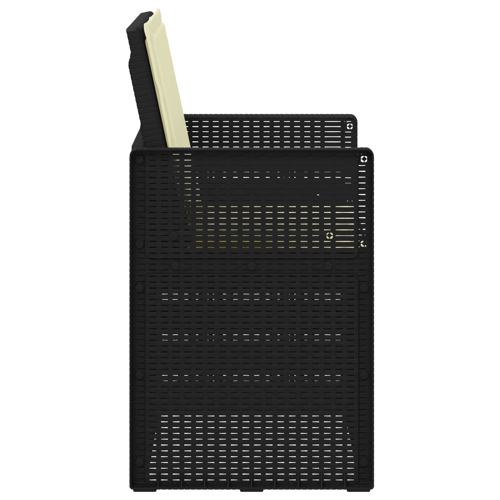 vidaXL Krzesła do ogrodu 2 pcs Antracyt i kremowy PP