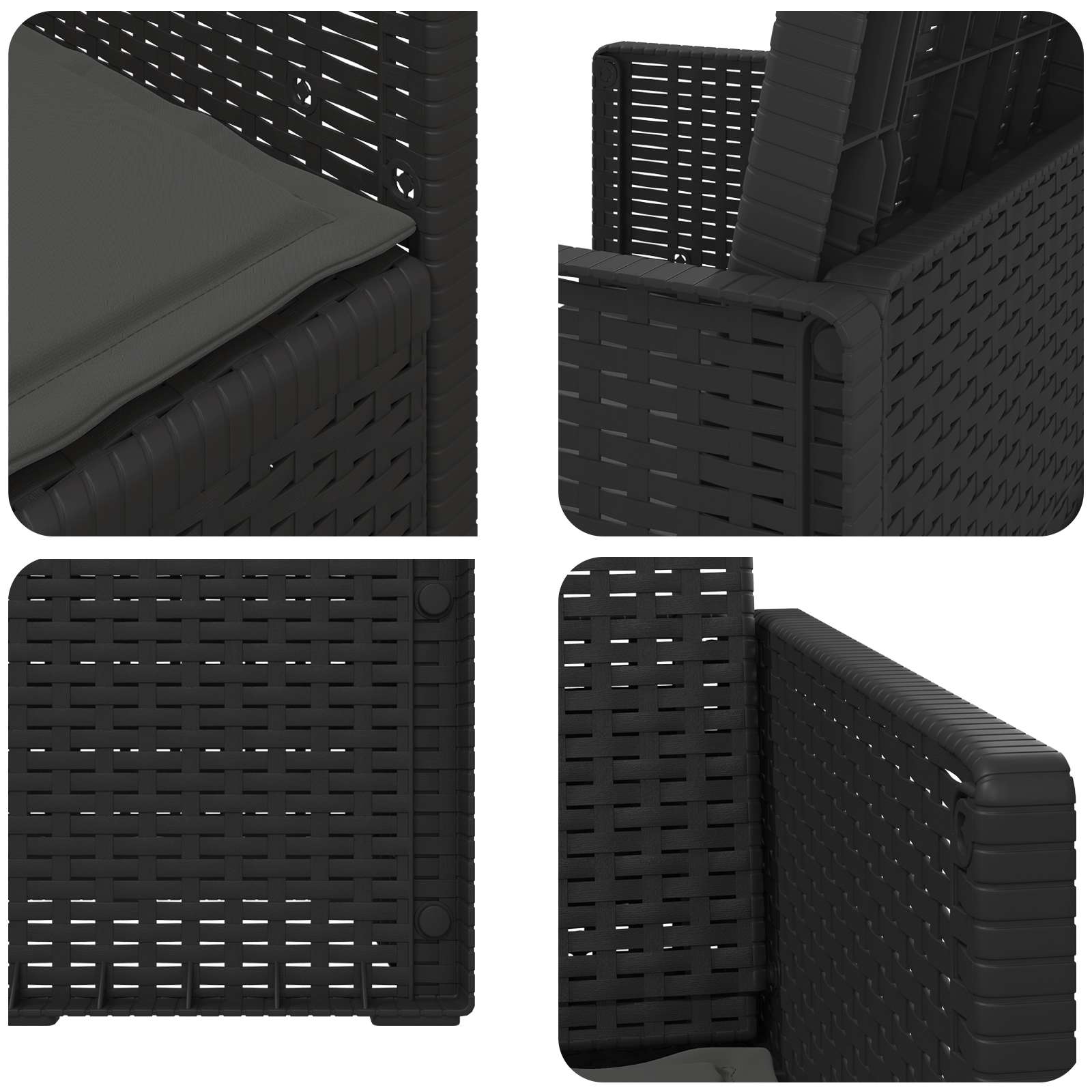 vidaXL Krzesła do ogrodu 2 pcs antracytowy PP