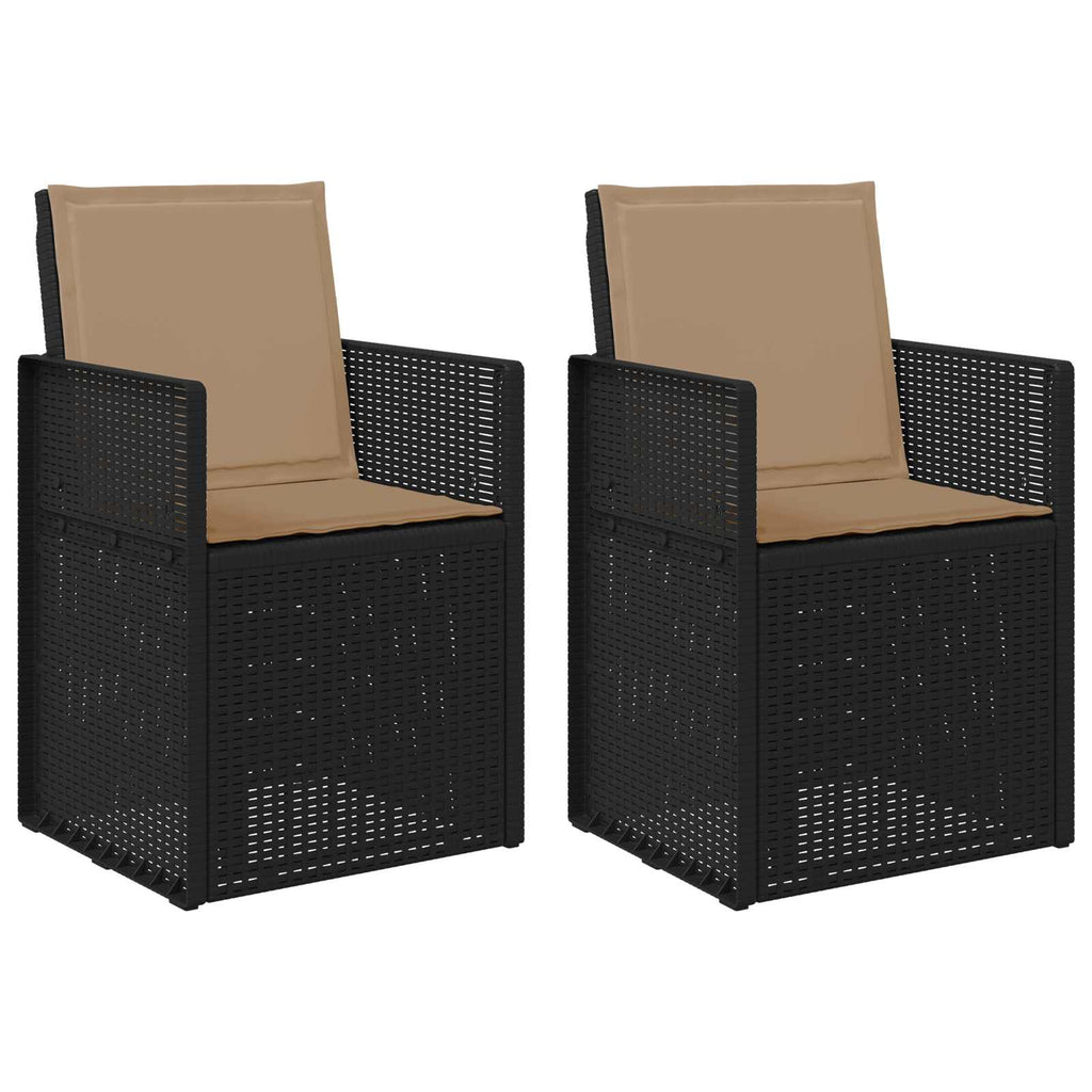 vidaXL Krzesła do ogrodu 2 pcs Antracyt i taupe PP