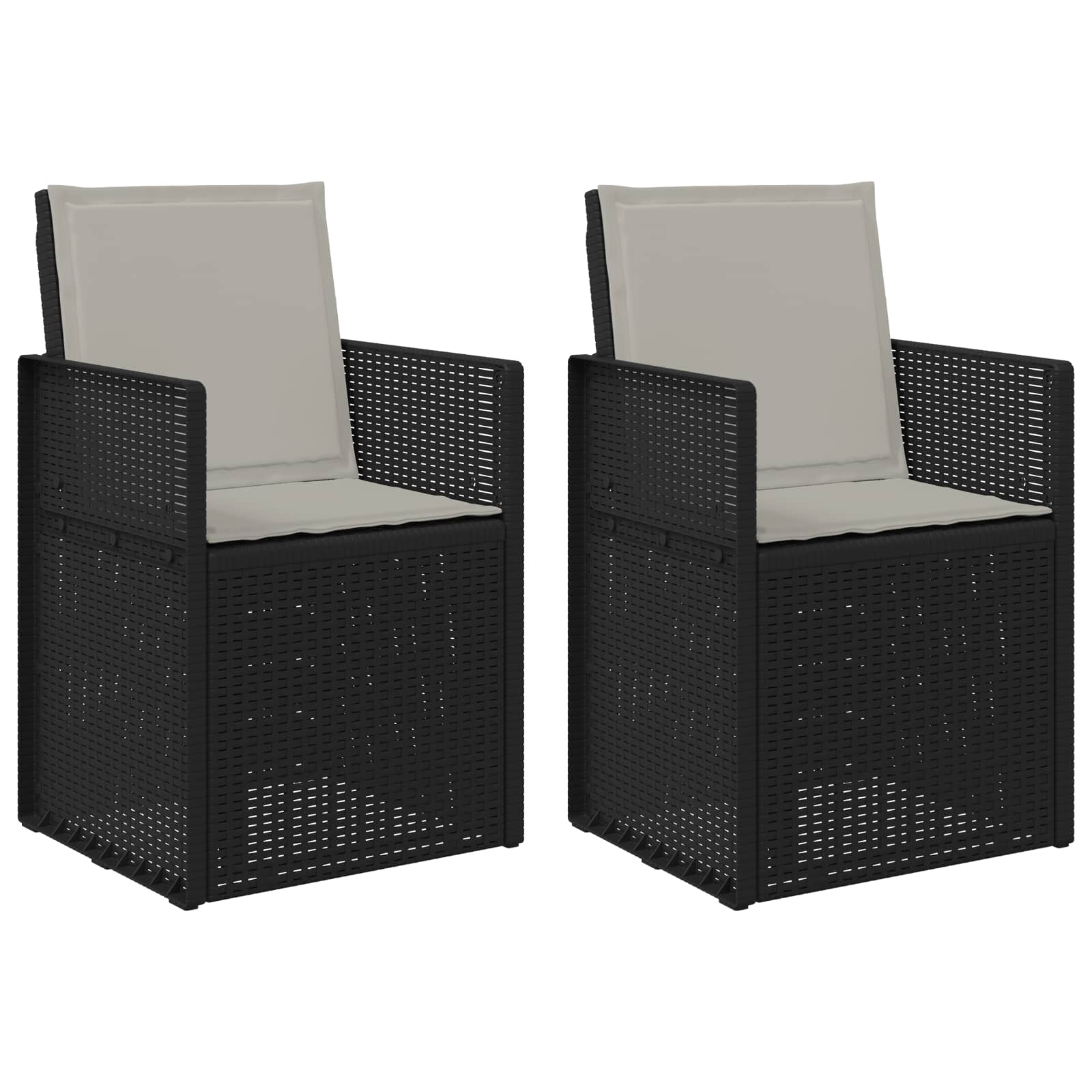 vidaXL Krzesła do ogrodu 2 pcs Antracytowy i Jasnoszary PP