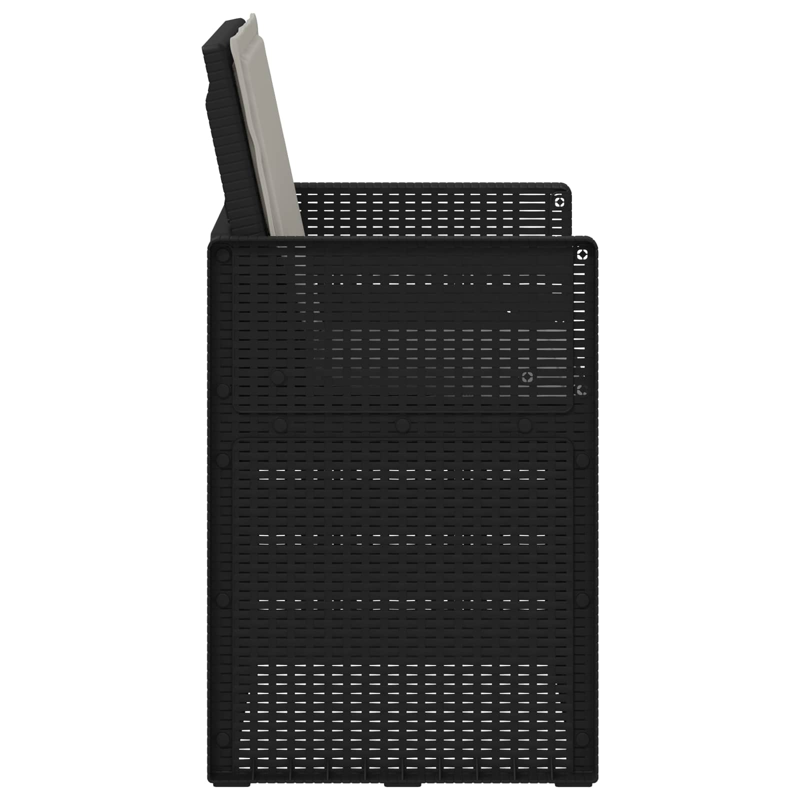 vidaXL Krzesła do ogrodu 2 pcs Antracytowy i Jasnoszary PP