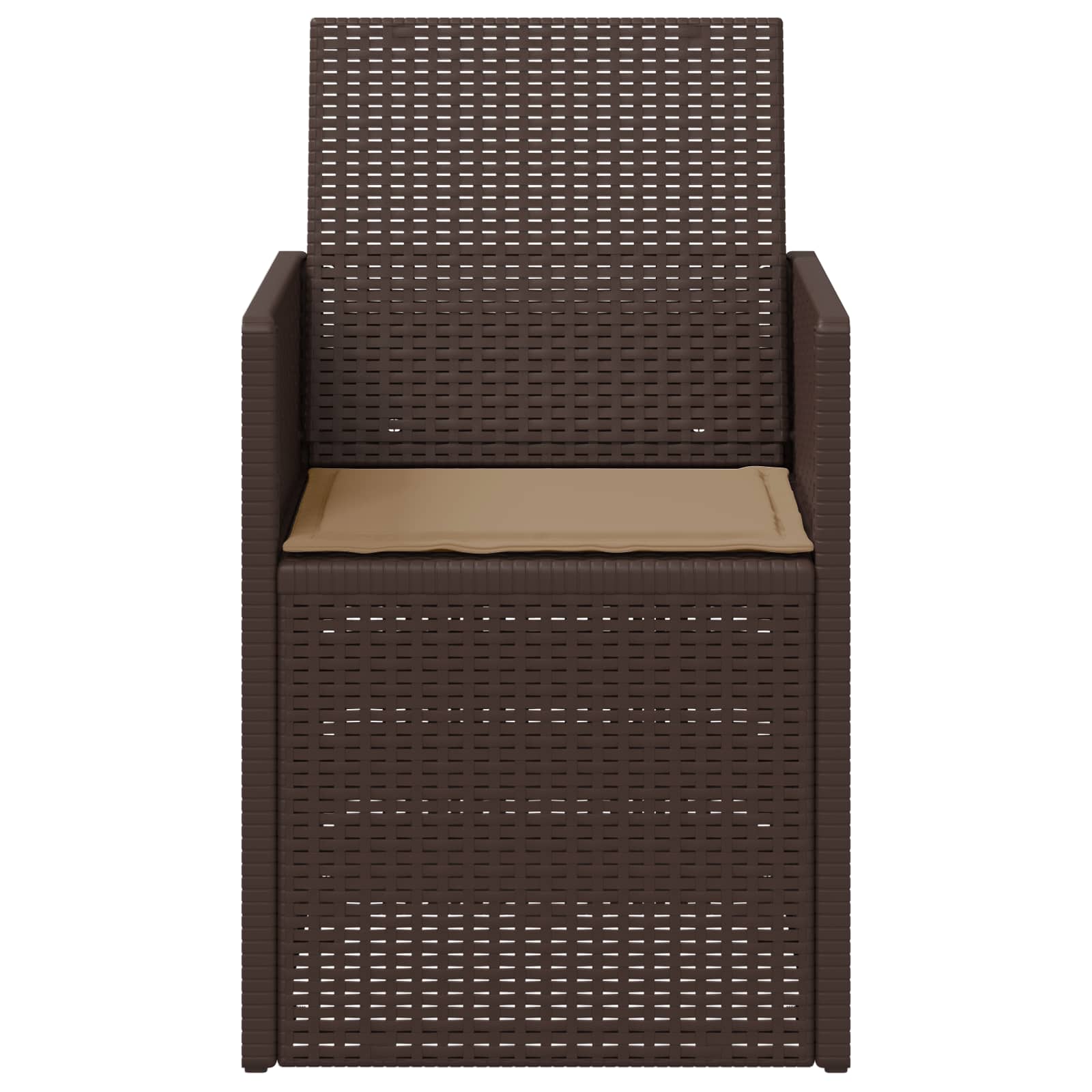 vidaXL Krzesła do ogrodu 2 pcs Brązowy i taupe PP