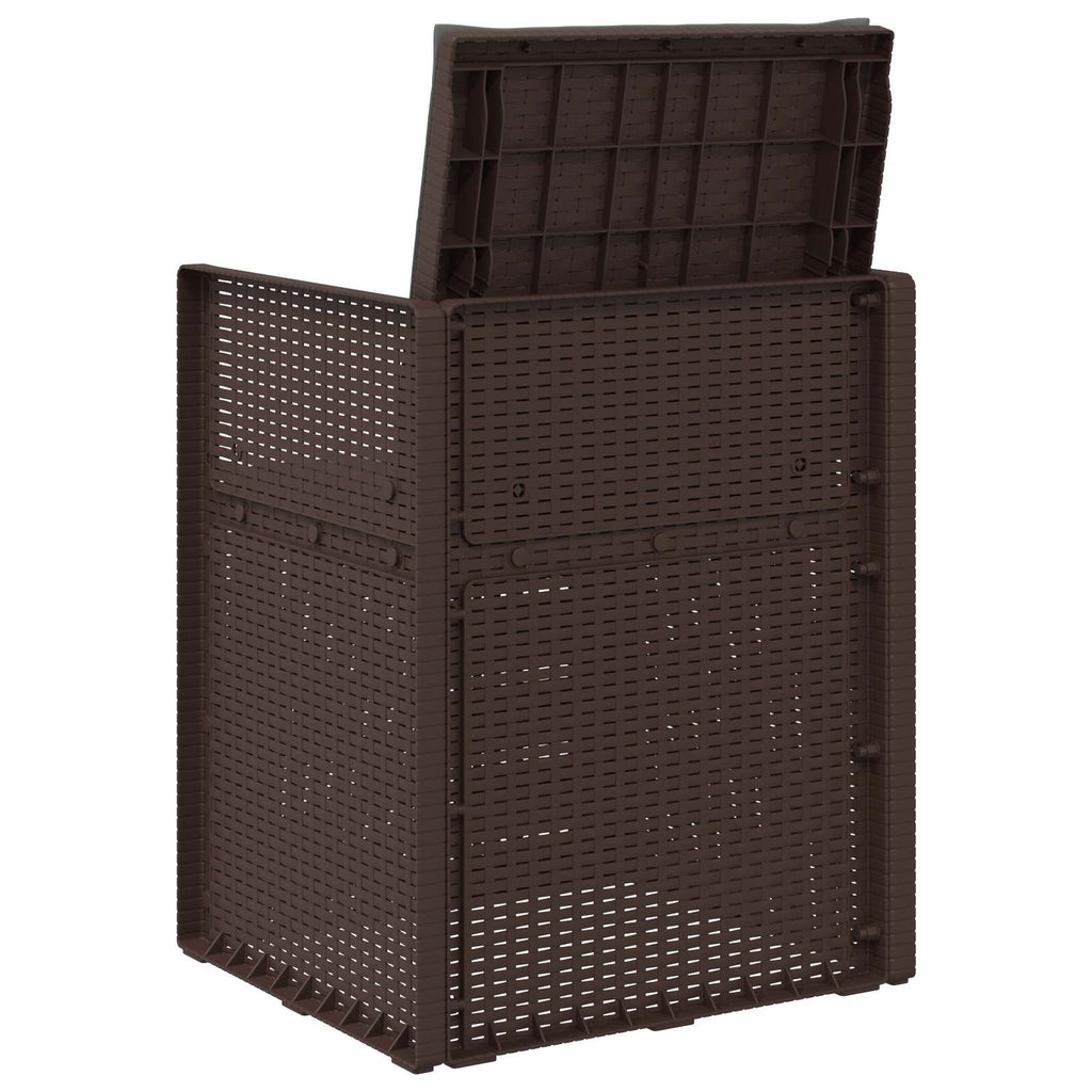 vidaXL Krzesła do ogrodu 2 pcs Brązowy i antracyt PP